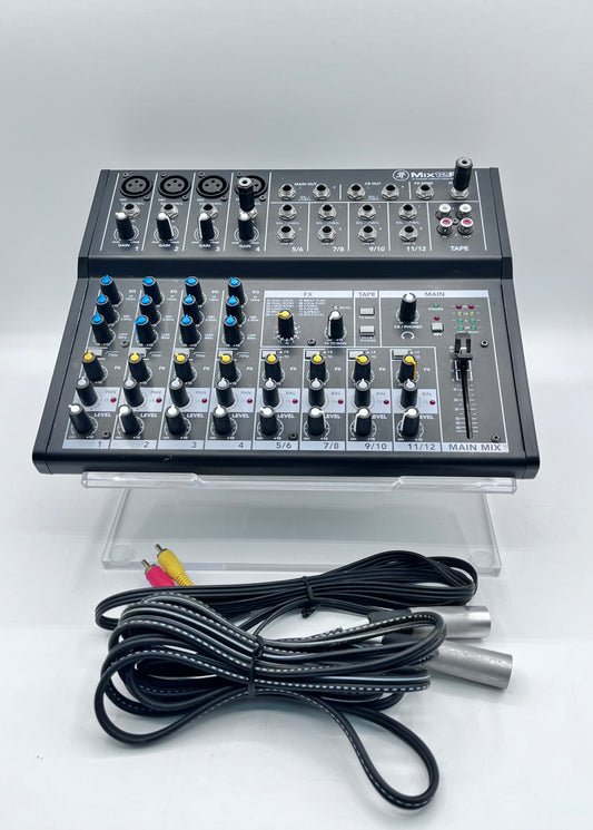 Mackie 12-Channel Compact Mixer with Effects Mix12FX w/ Audio Cables