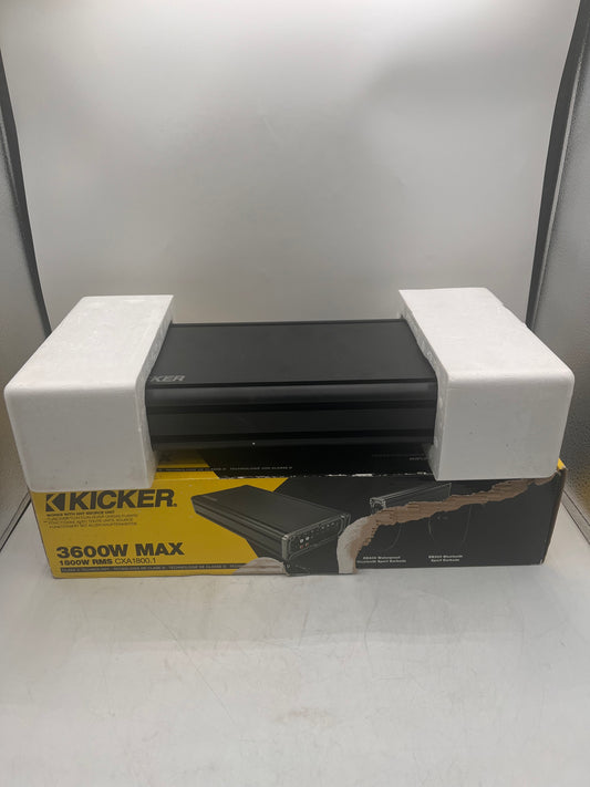 KICKER CXA1800.1 Mono Class D 1-Channel Car Audio Subwoofer Amplifier, Black