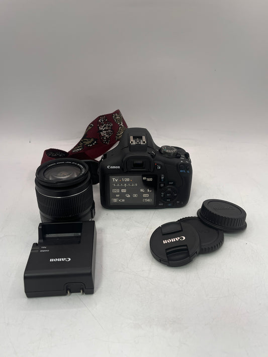 Canon EOS Rebel T7 Digital Camera w/ EF-S 18-55mm 1:3.5-5.6 IS II Lens - Black Free Shipping