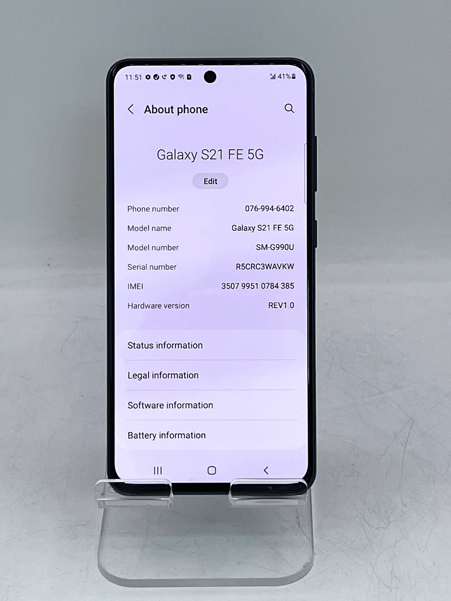 Samsung Galaxy S21 FE 5G - 128GB - Black (SM-G990U2) Unlocked