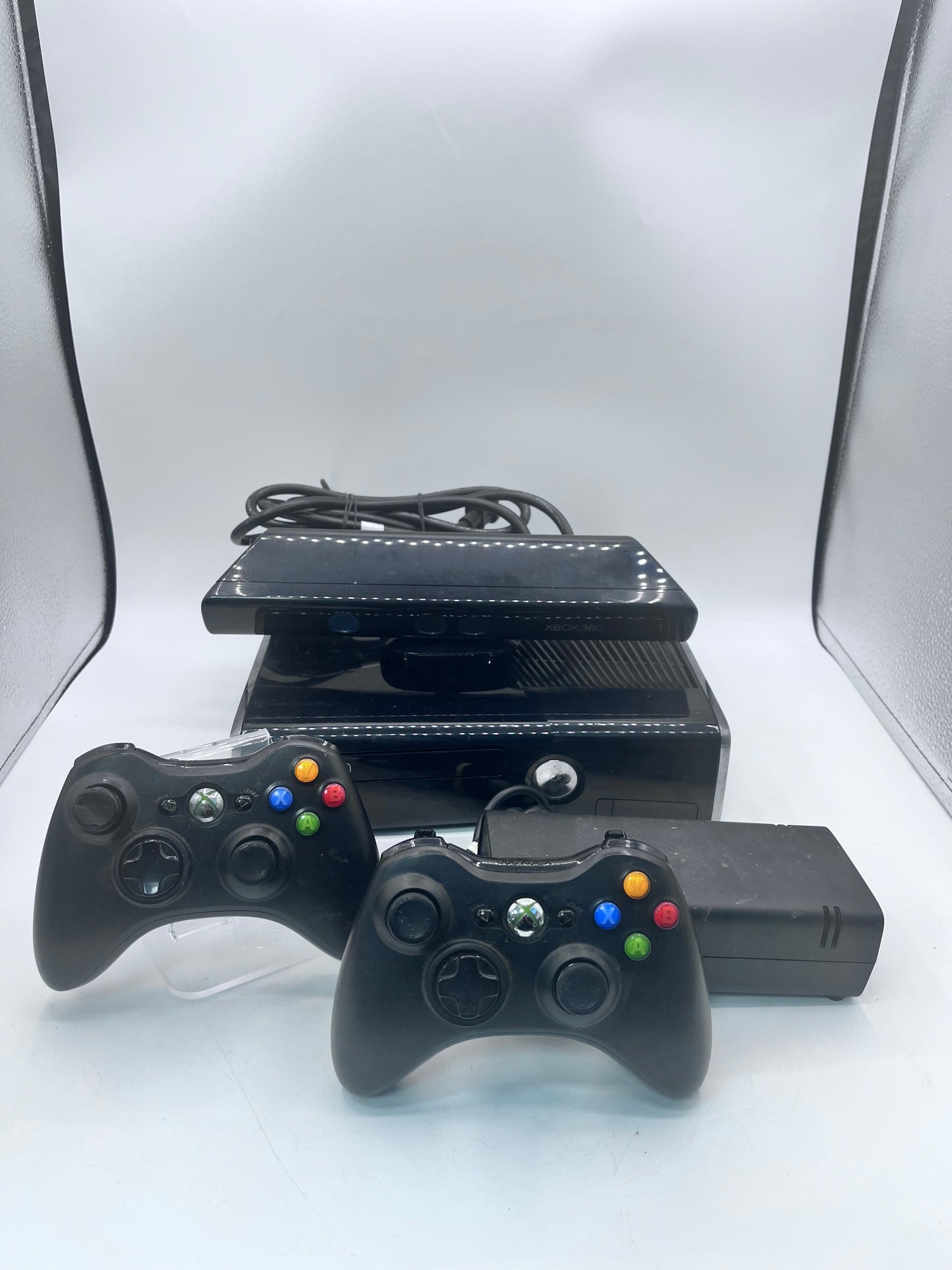 Xbox 360 S Kinect Special Edition Glossy Black 250 GB w/ Box Tested Free Shipping