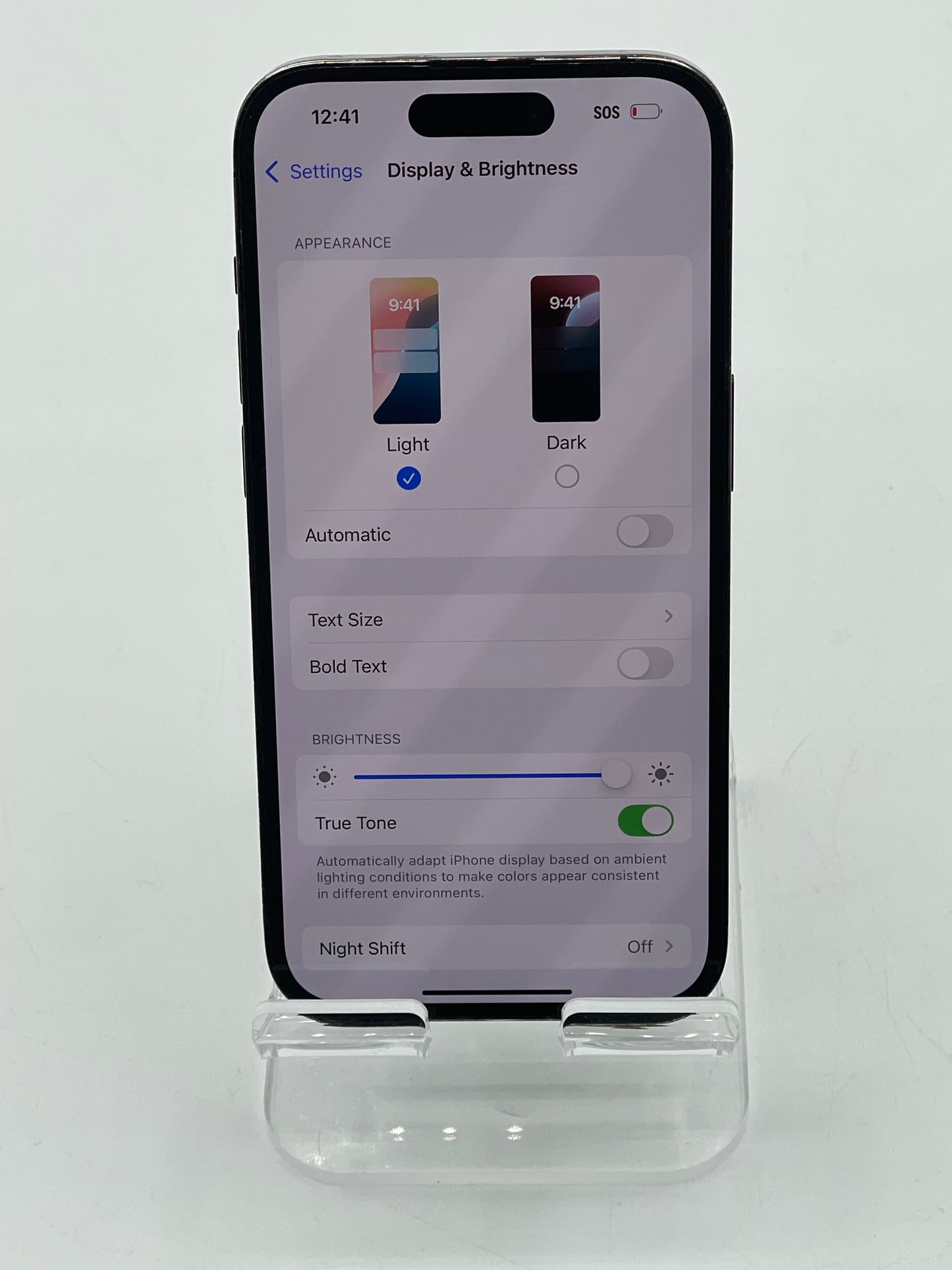 Unlocked Apple iPhone 14 Pro 256GB Black A2650 MQ0N3LL/A Cracked 100% Battery