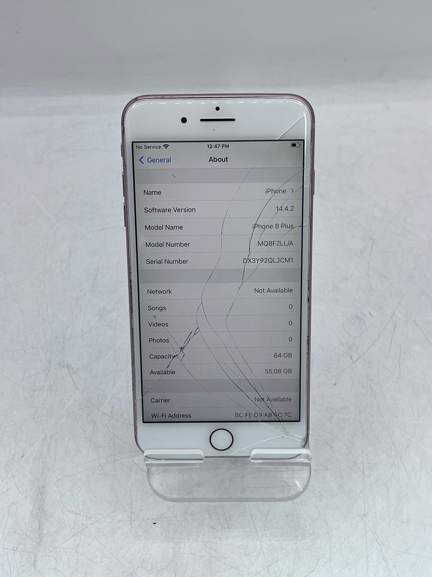 Unlocked Apple iPhone 8 Plus  MQ8F2LL/A A1864 64GB - Rose Gold READ