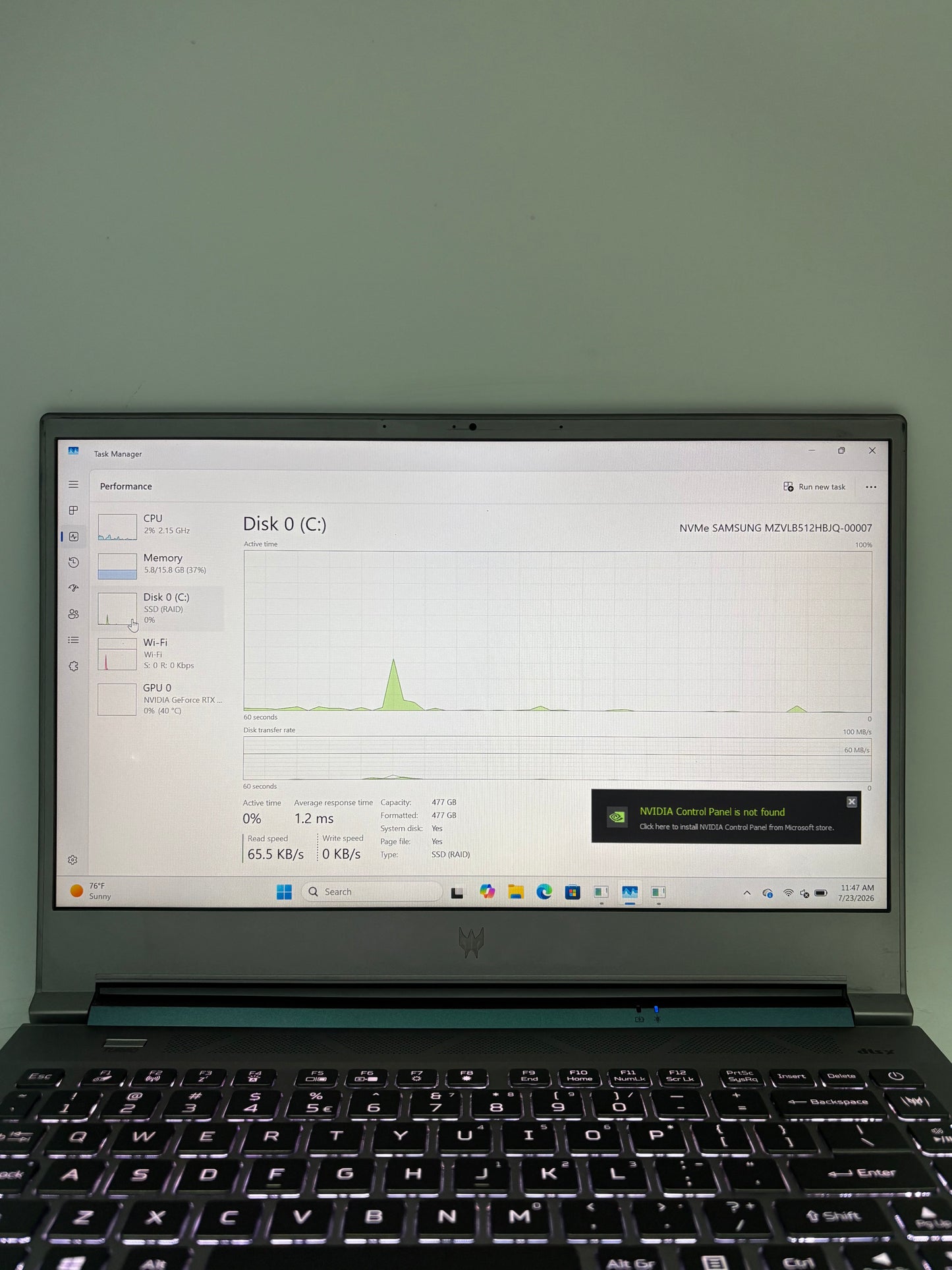 Acer Predator Triton 300 SE 14" Core i7-11375H 16GB RAM 512GB SSD GeForce RTX 3050 Ti Silver