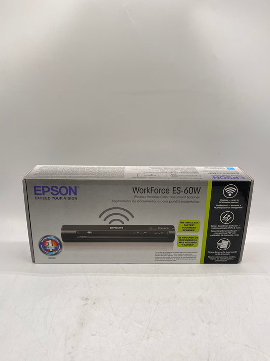 Epson WorkForce ES-60W Wireless Portable Document Scanner Black