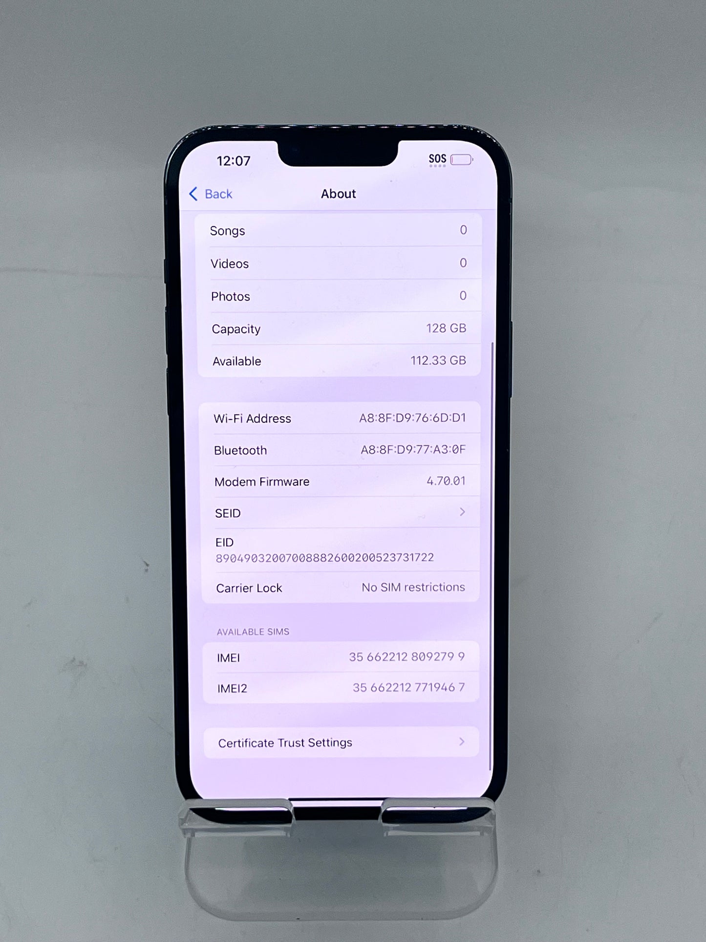 Unlocked Apple iPhone 13 Pro Max 6.7" NLF53LL/A A2484 128GB 99%BH Blue READ