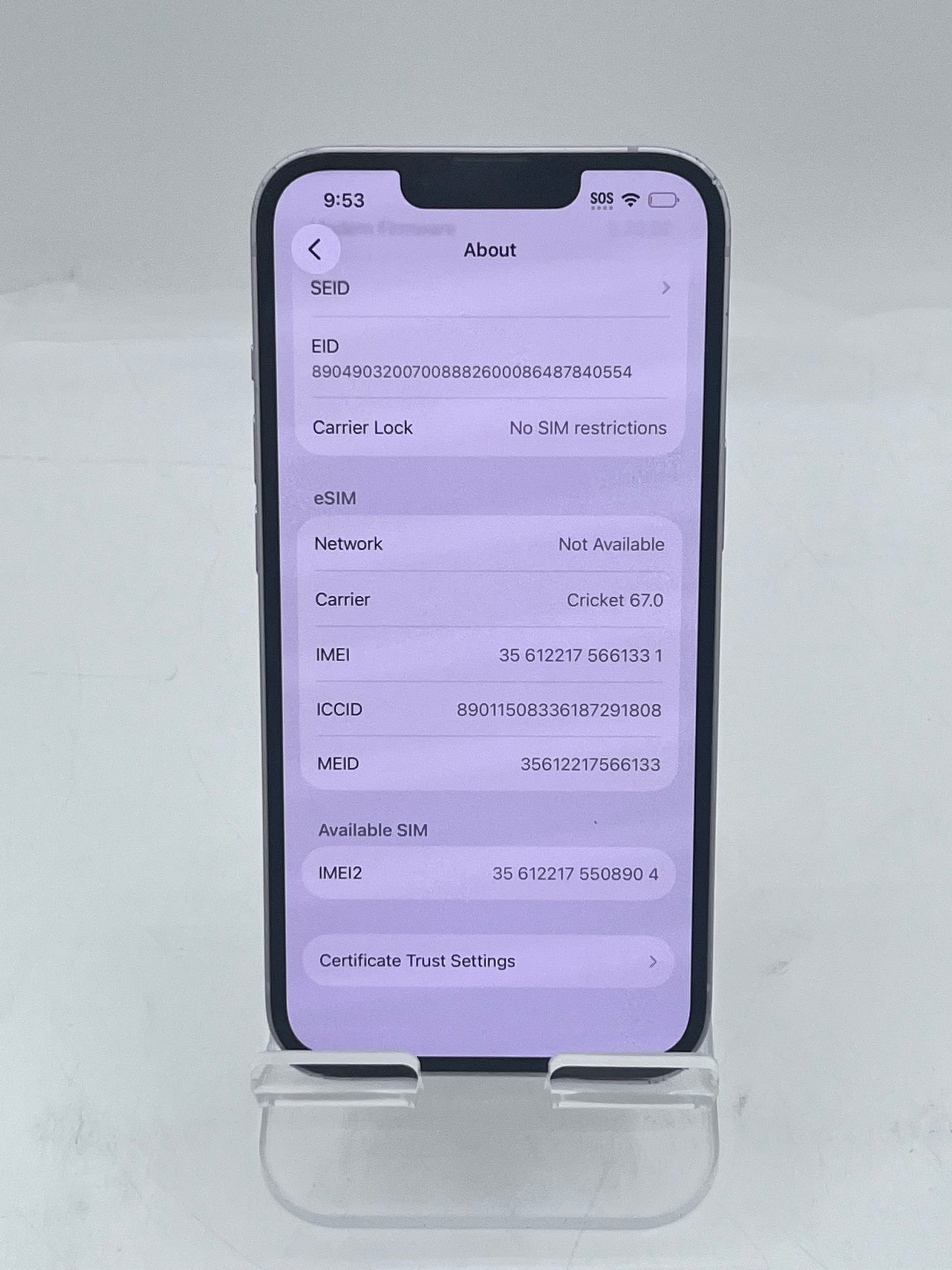 Unlocked Apple iPhone 13 A2482 MLMN3LL/A 6.1" 128GB - Pink 74% BH