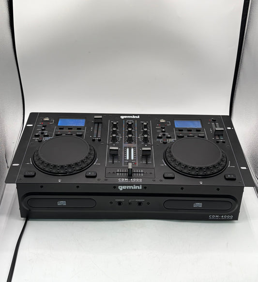 Gemini CDM-4000 Dual CD/MP3/USB DJ Media Player - Black