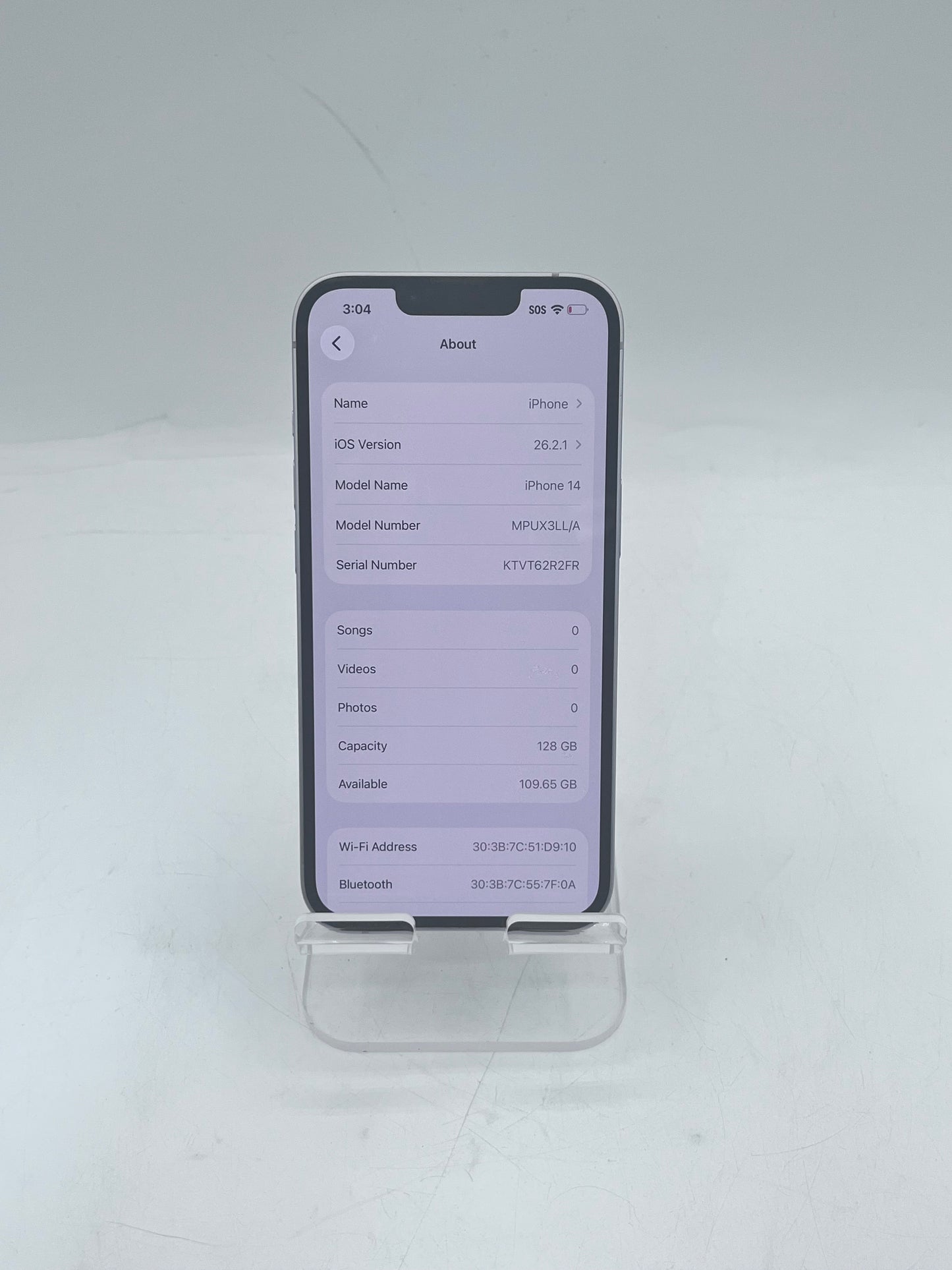 T-Mobile Only Apple iPhone 14 MPUX3LL/A A2649 6.1" 128GB Purple