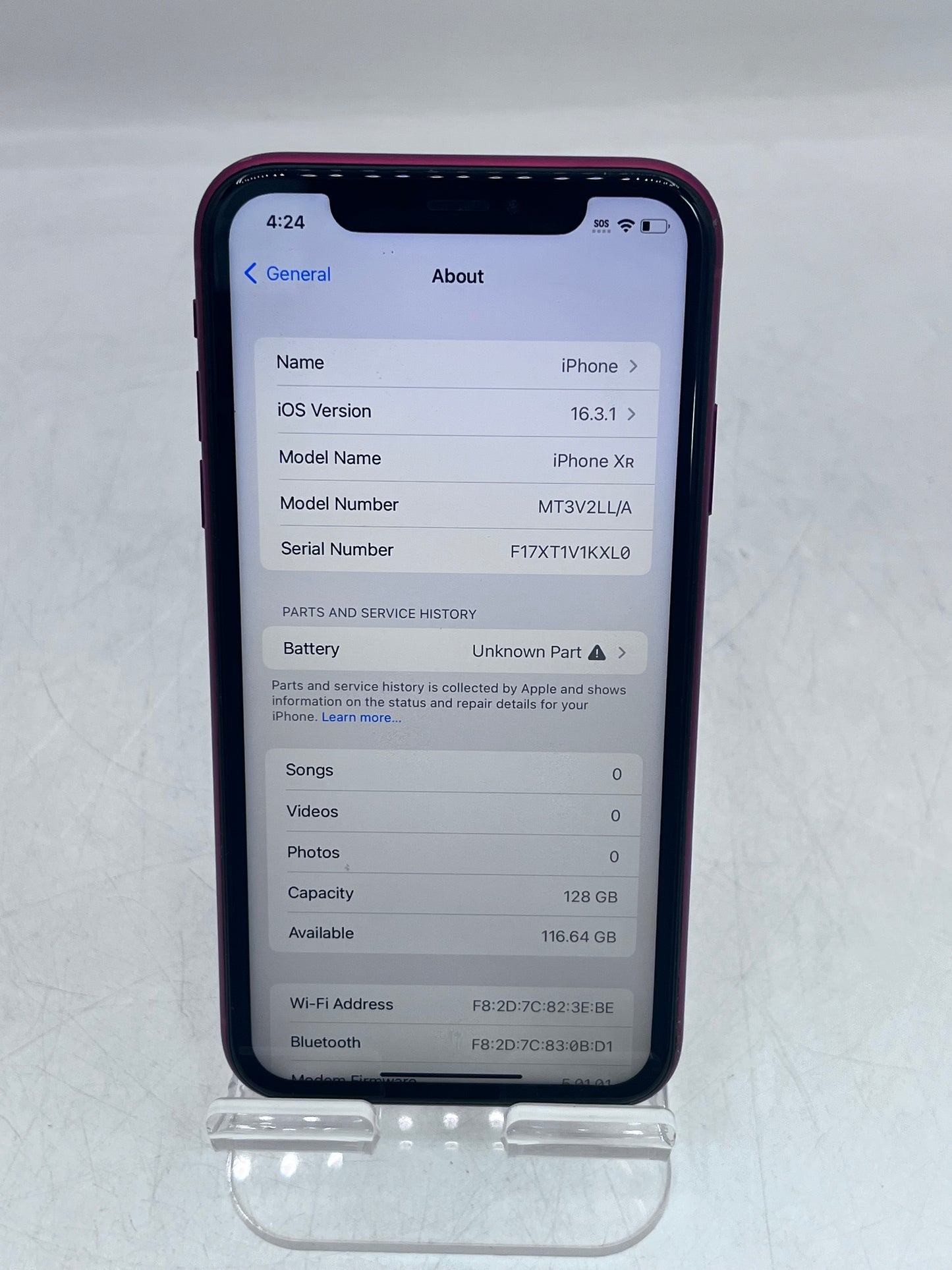 Apple iPhone XR 128GB A1984 MT3V2LL/A AT&T ONLY - Red
