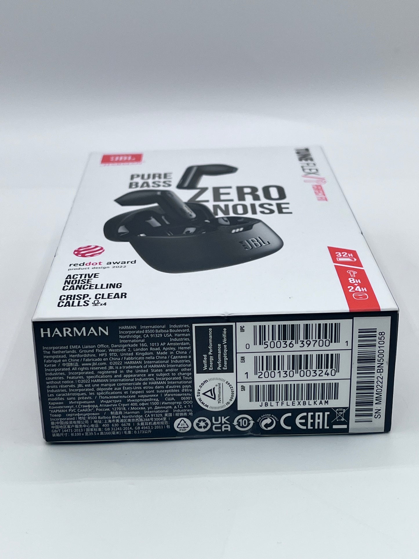 JBL Tune Flex Black Wireless Headphones - Black