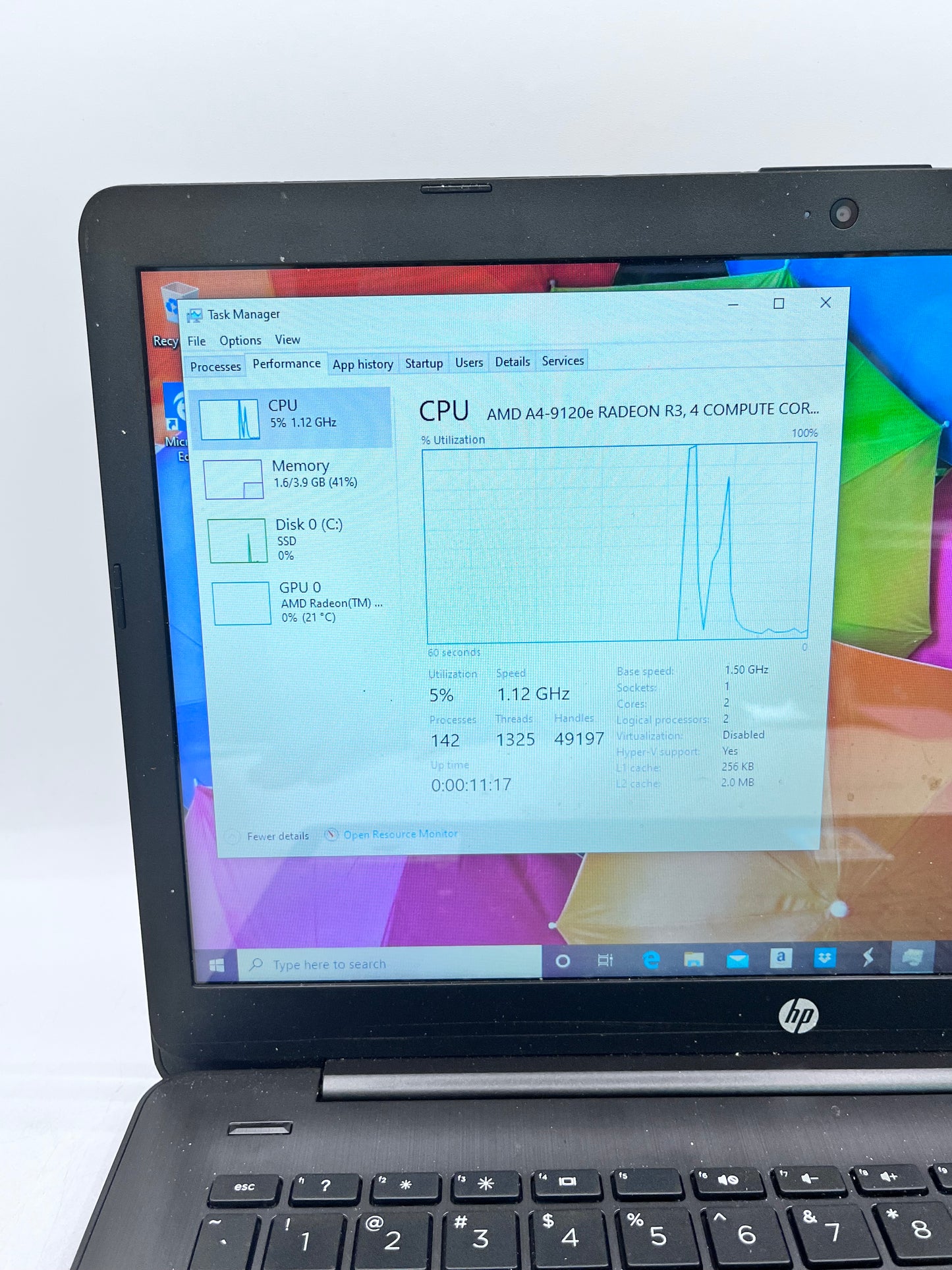 HP Stream Laptop 14-ds0035nr 14" AMD A4-9120e RADEON R3 1.5GHz 4GB RAM 32GB SSD