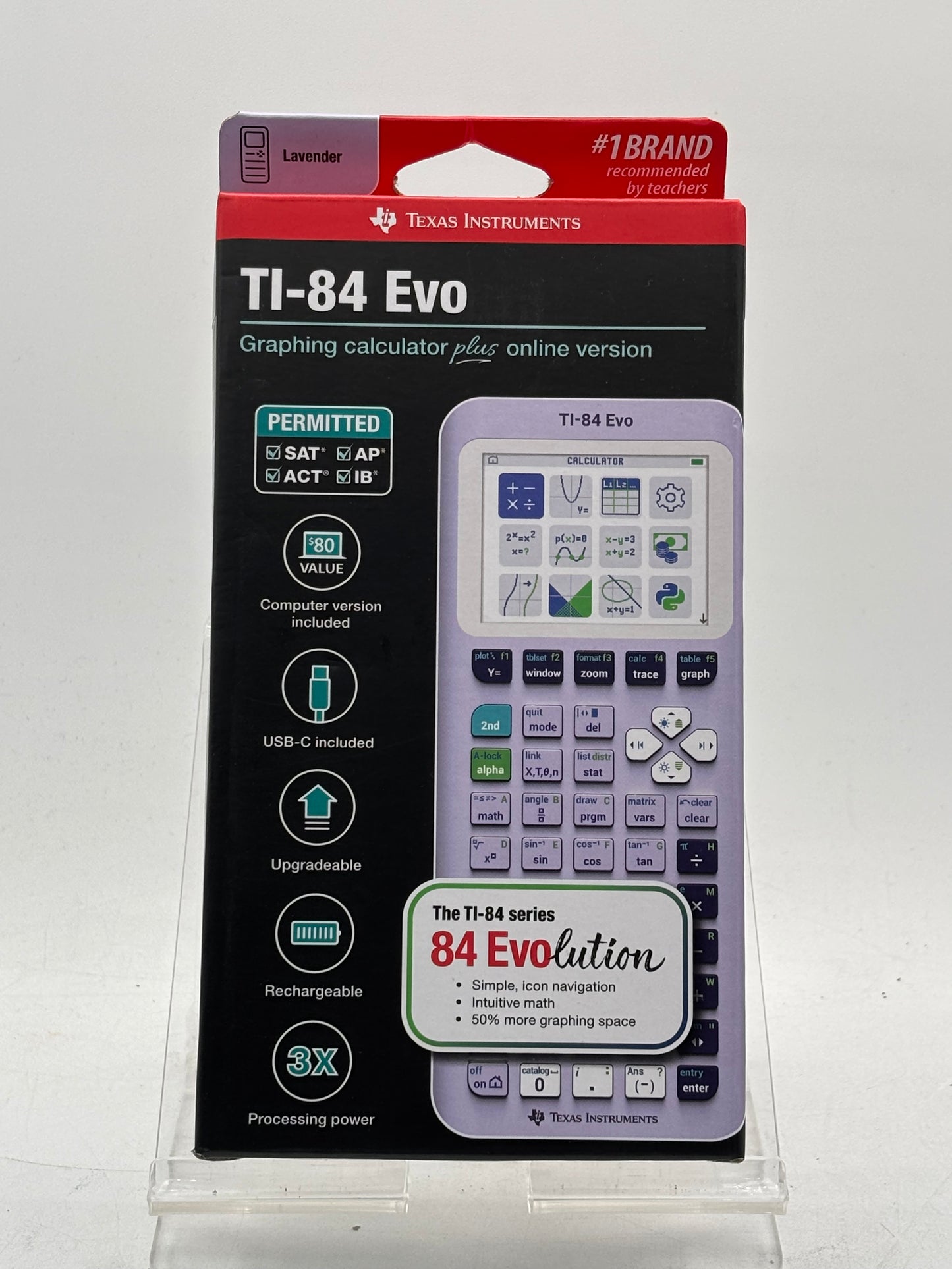 NEW IN BOX Texas Instruments TI-84 Evo Graphing Calculator, Lavender