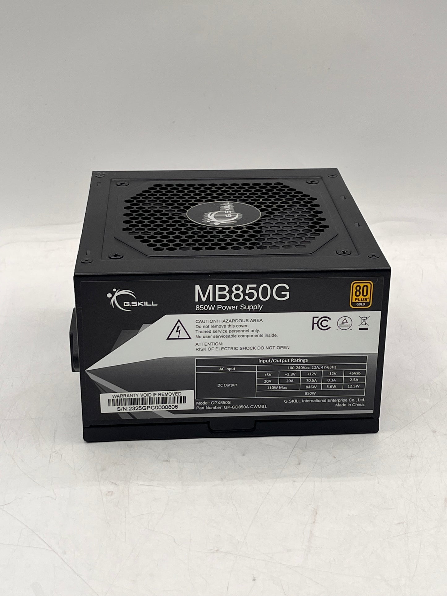 G.SKILL MB850G 850W Fully Modular 80+ Gold Power Supply