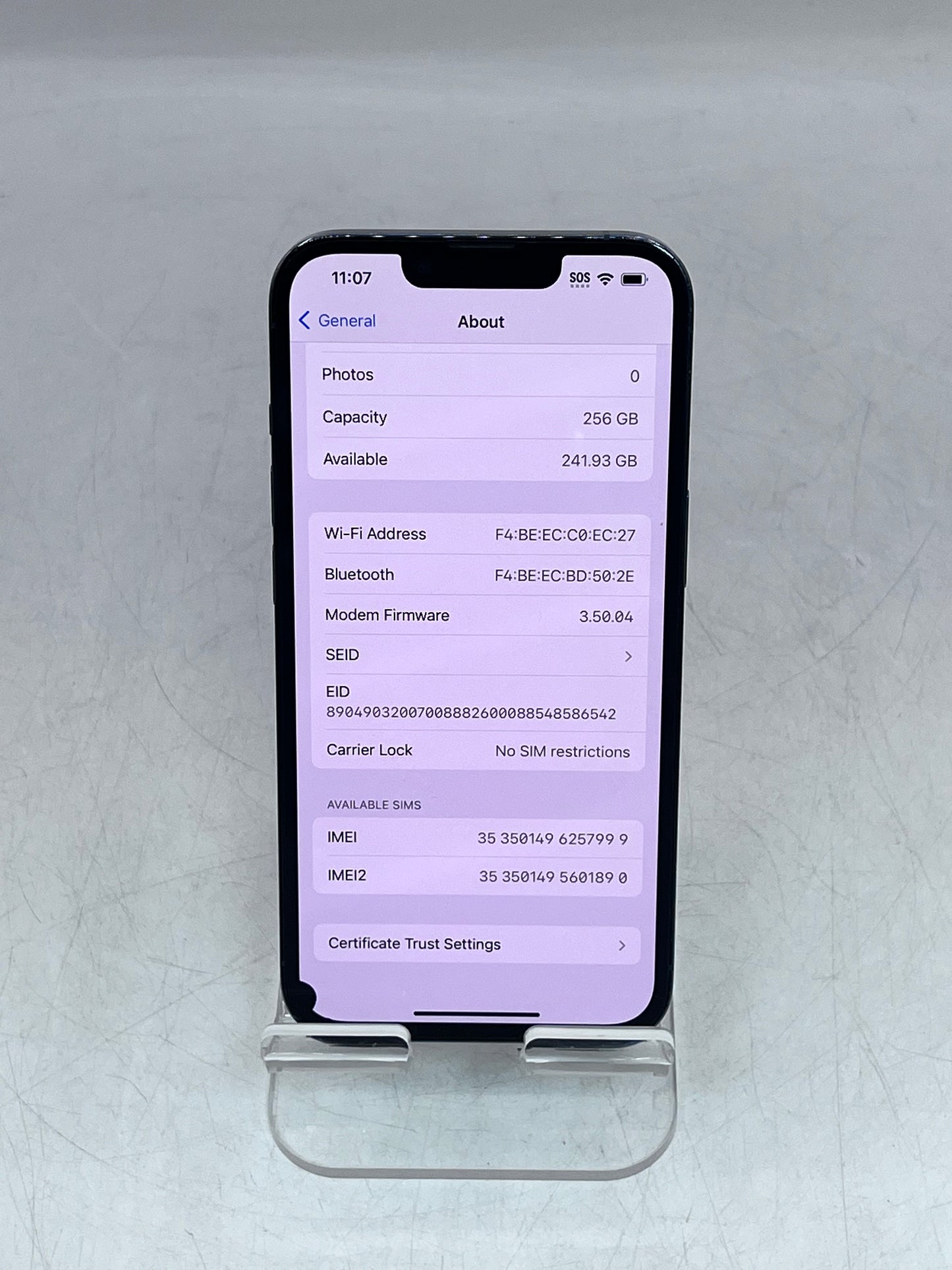 Unlocked Apple iPhone 13 Pro A2483 MLU03LL/A 256GB Blue READ