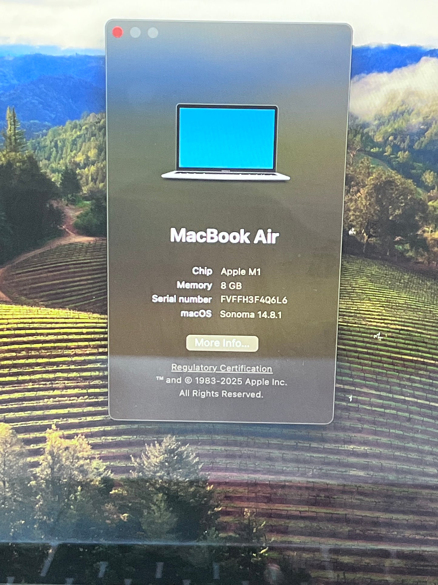 2020 Apple MacBook Air 13.3" M1 7C 8GB 128GB A2337 REMOTELY MANAGED