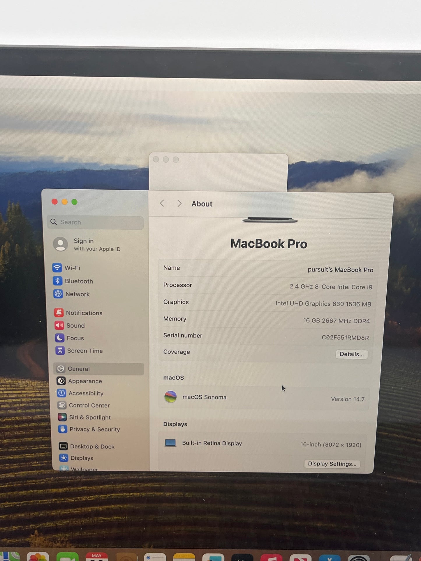 Apple MacBook Pro 16" A2141 2019 Core i9 16GB RAM 512GB Silver