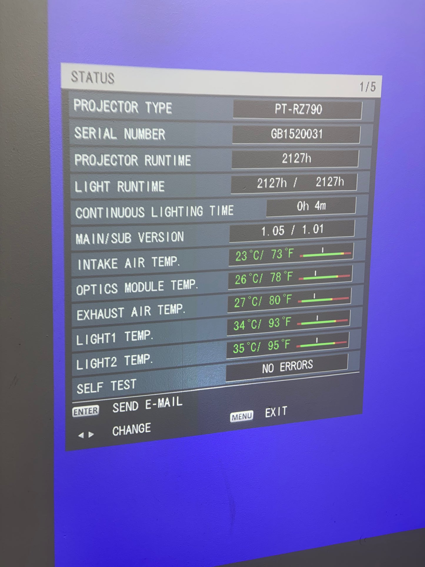 Panasonic PT-RZ790 Laser WUXGA Projector w ET-DLE060 Lens and Remote Tested Free Shipping