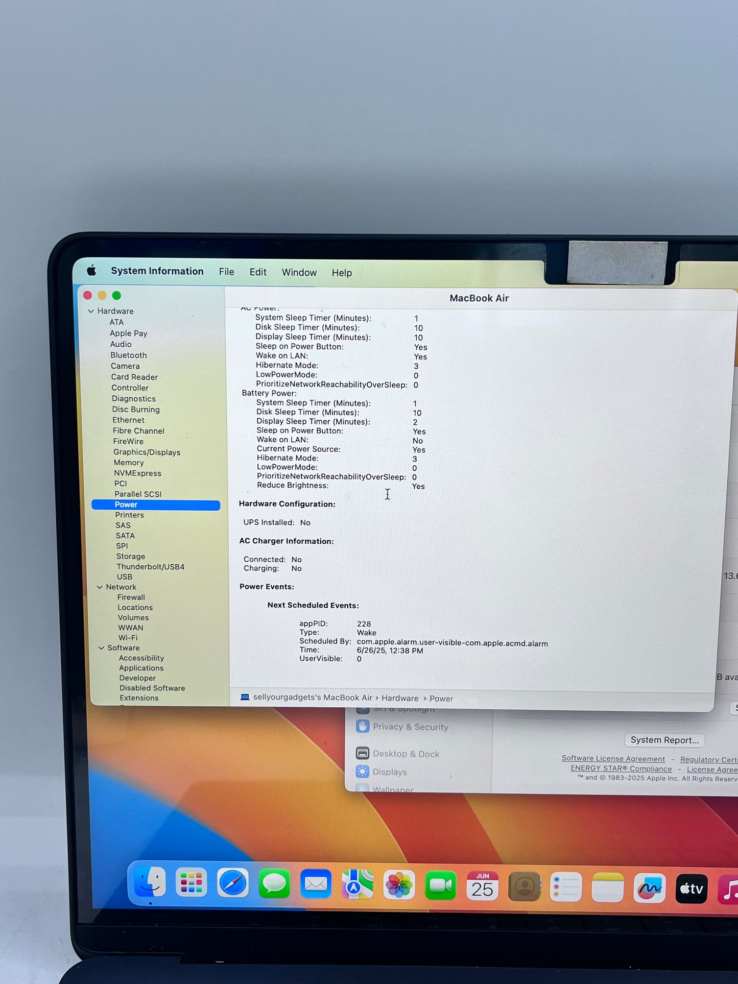 2022 Apple MacBook Air 13.6" M2 8 GB RAM 512 GB SSD Blue 10 Cycle Count