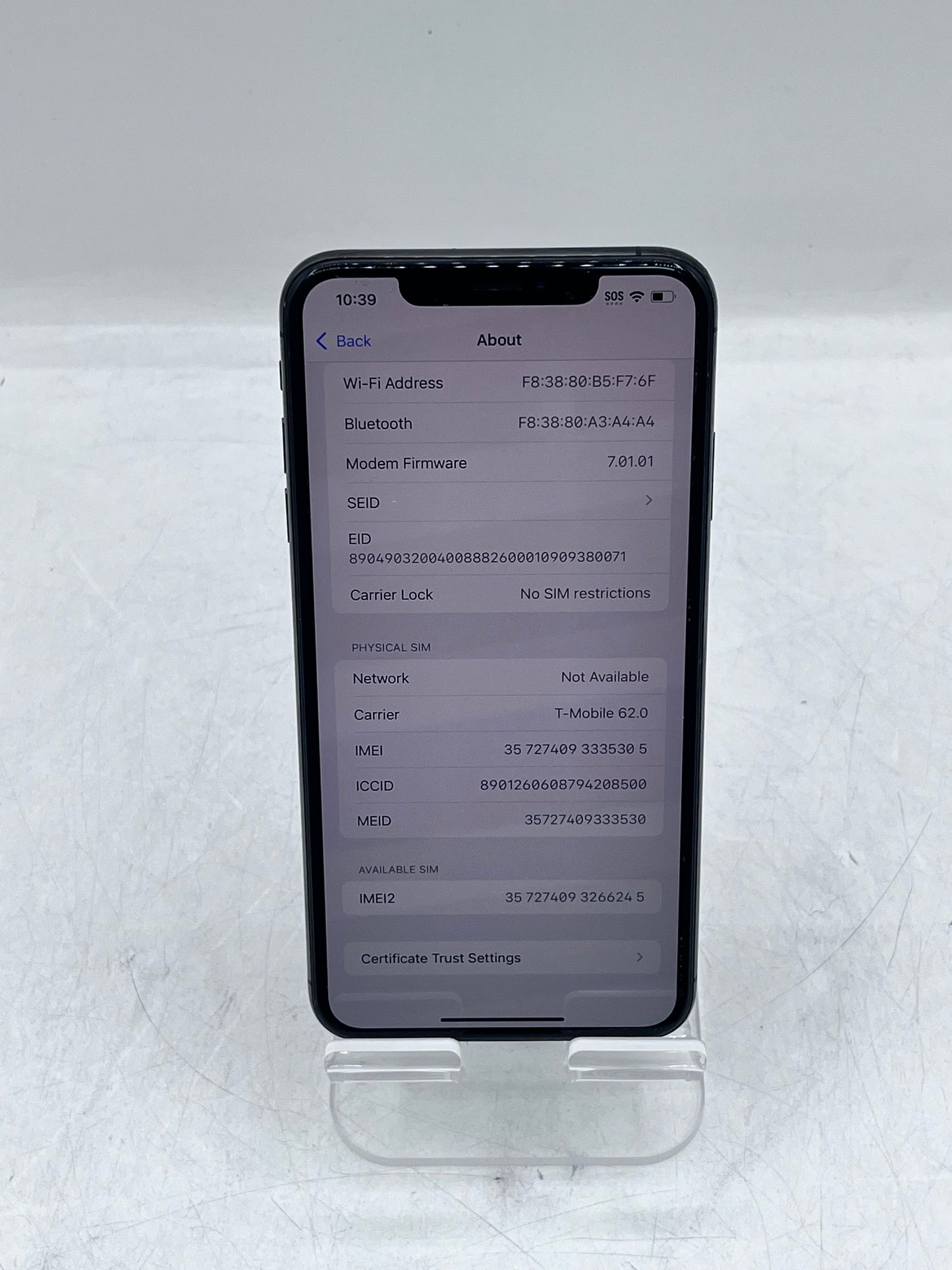 Unlocked Apple iPhone XS Max 64GB Space Gray A1921 MT6F2LL/A