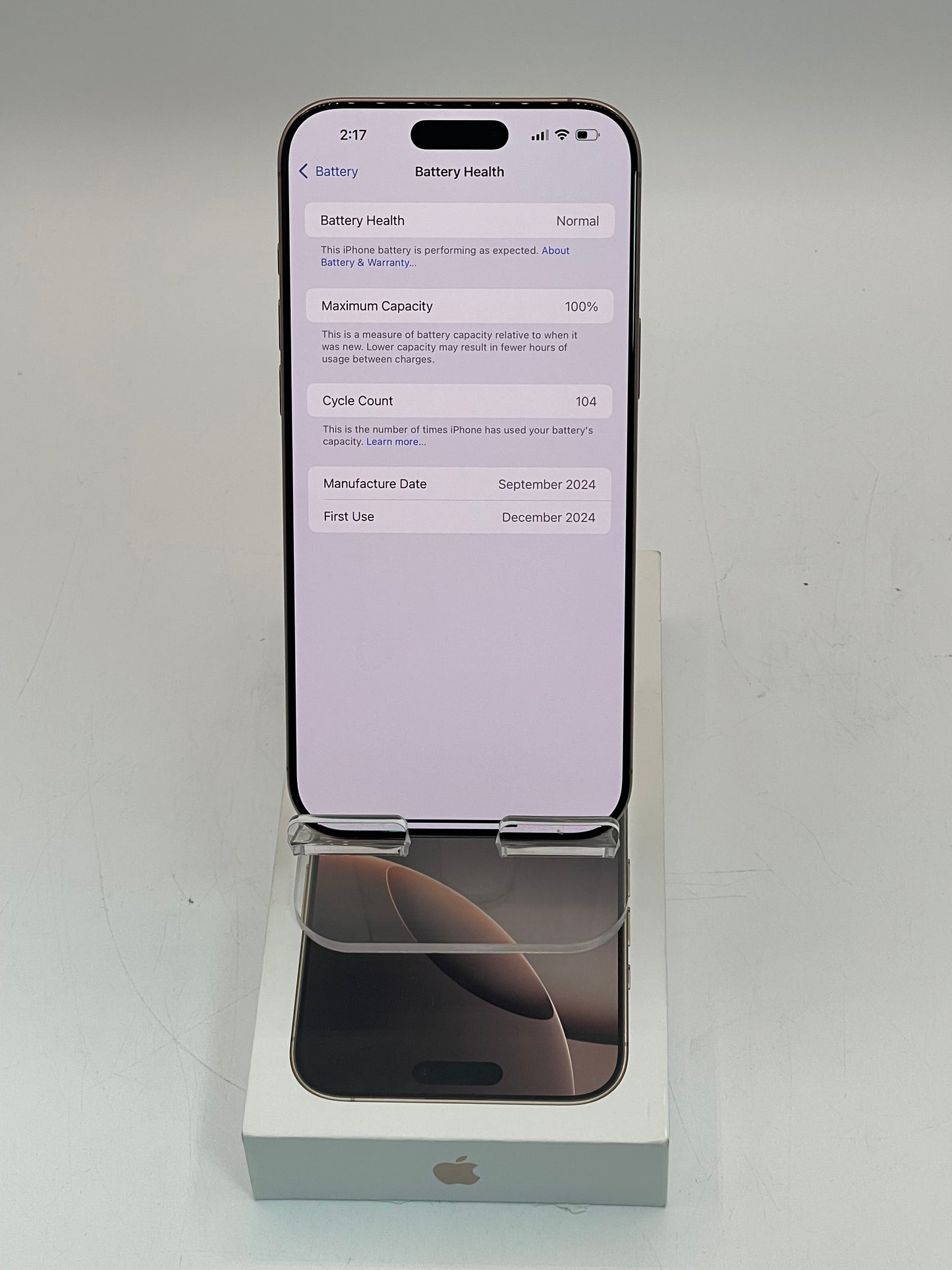Unlocked Apple iPhone 16 Pro Max 256GB Dessert Titanium Clean IMEI 100% Battery with Original Box