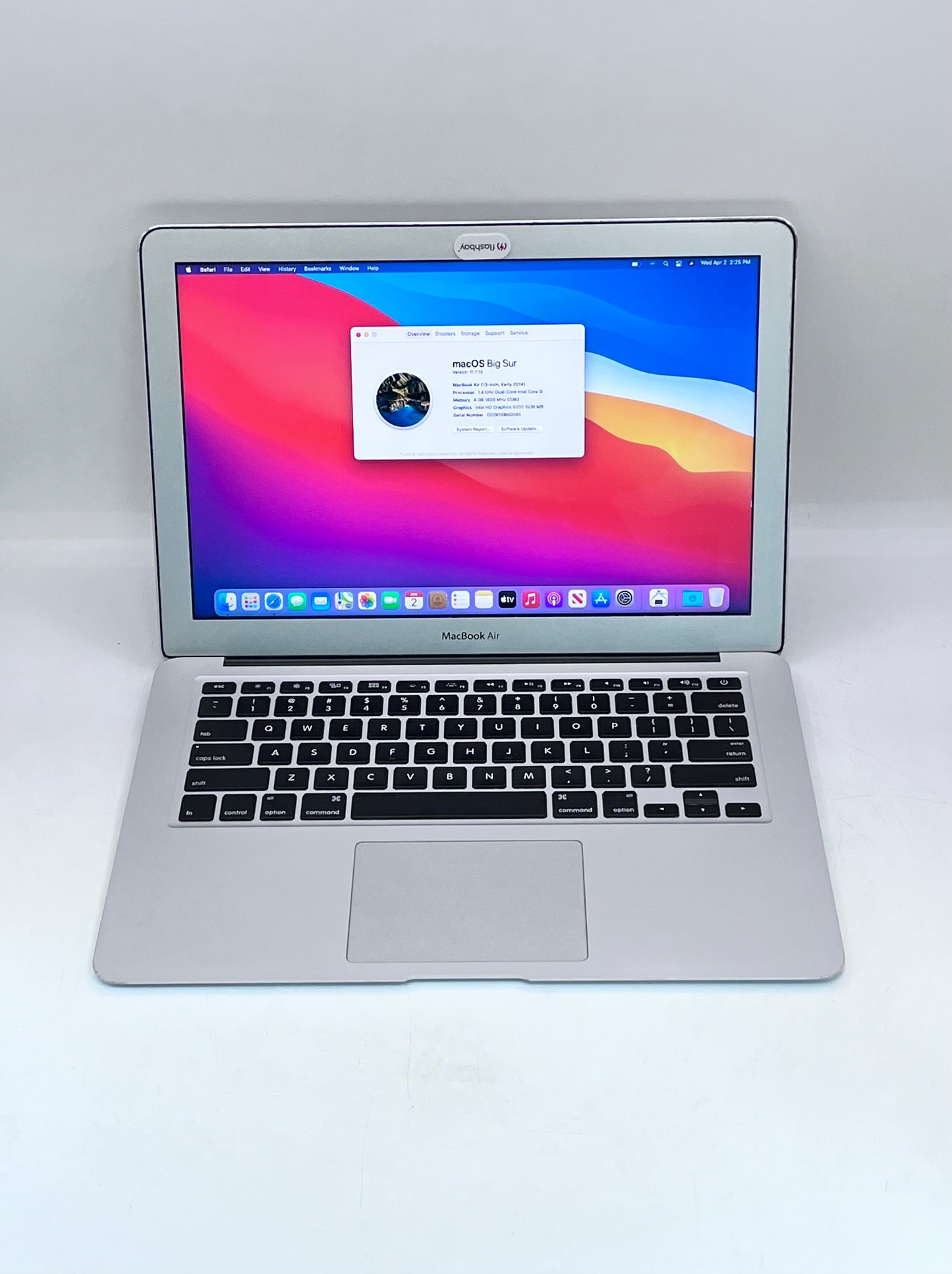 2014 Apple MacBook Air 13.3" i5 1.3GHz 4GB RAM 128GB SSD Silver A1466