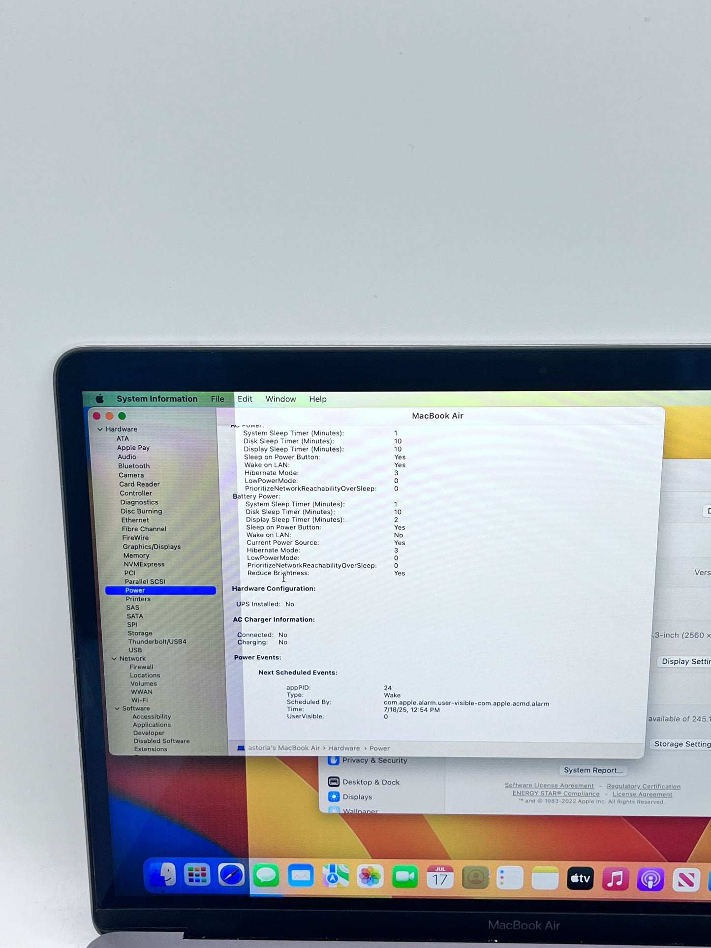 2020 Apple MacBook Air M1 A2337 Silver - 8GB RAM 256GB SSD READ