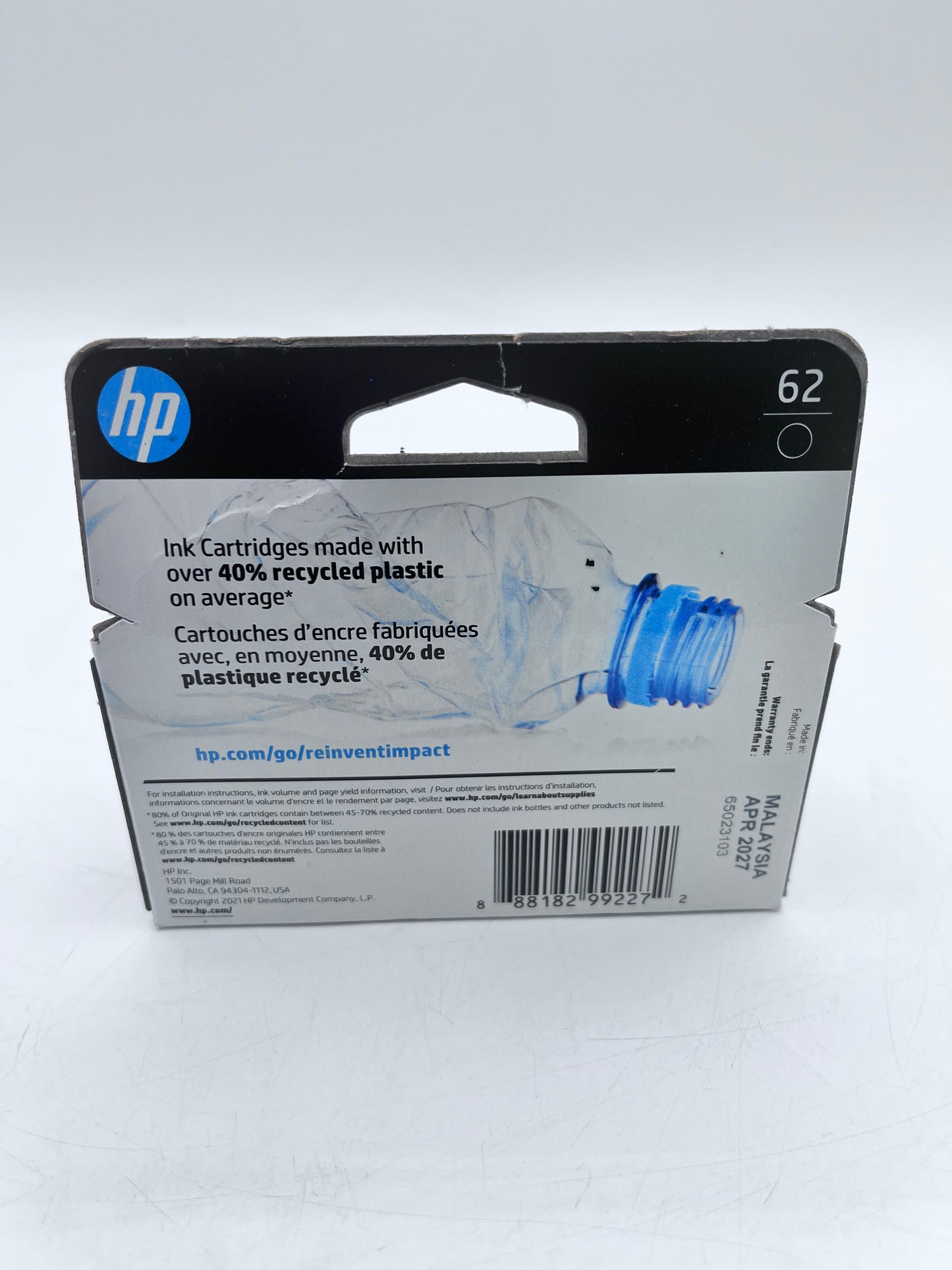 HP 62 Black Ink Cartridge - New In Box!