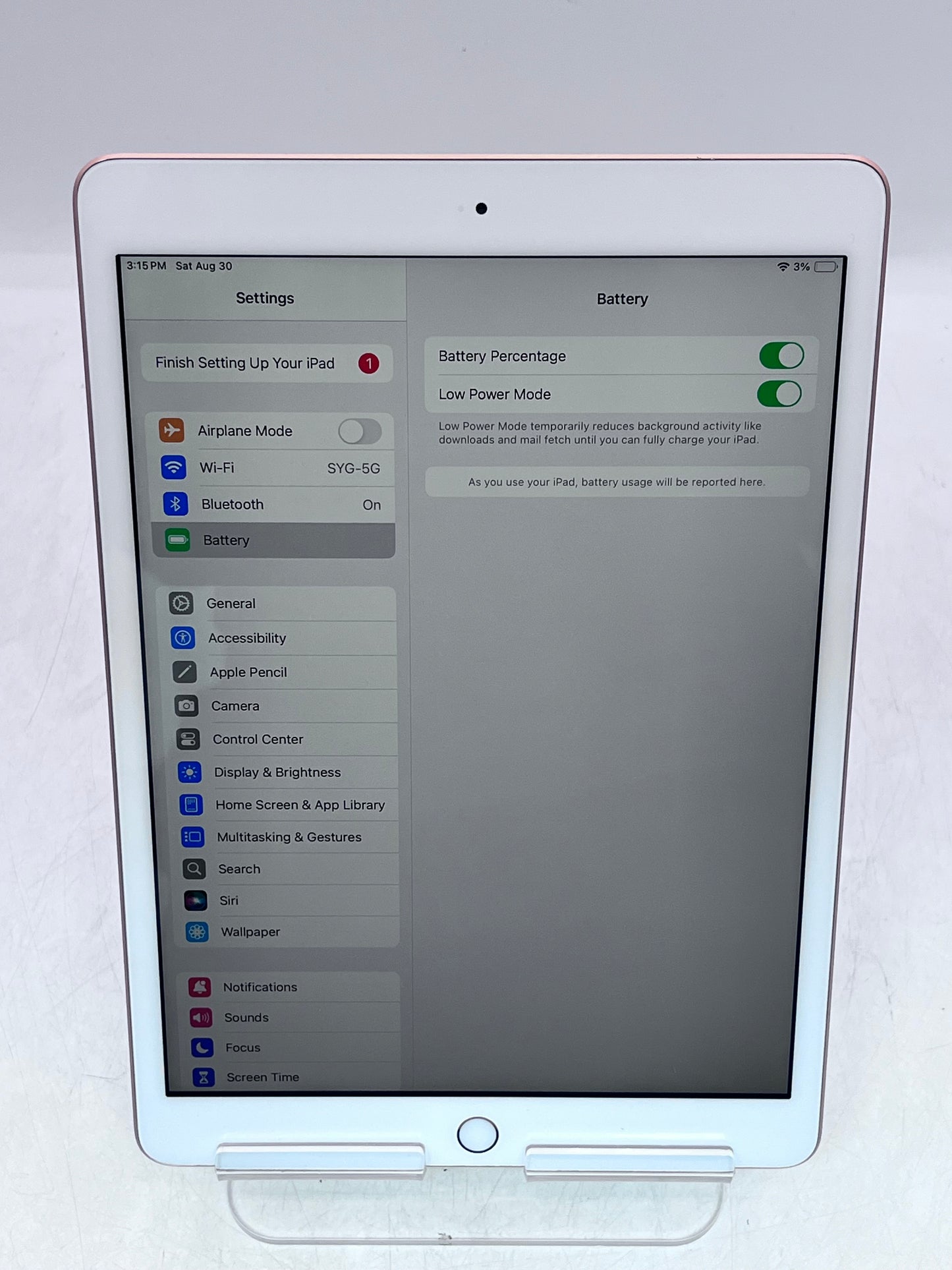Apple iPad 8th Gen A2270 MYLC2LL/A 32GB Wi-Fi Tablet - Rose Gold