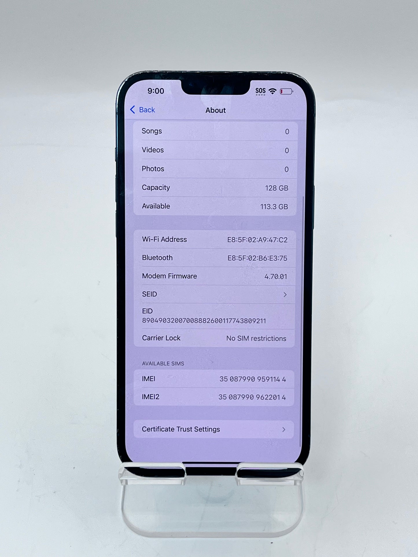 Unlocked Apple iPhone 13 Pro Max MLF53LL/A A2484 6.7i" 128GB - Blue READ
