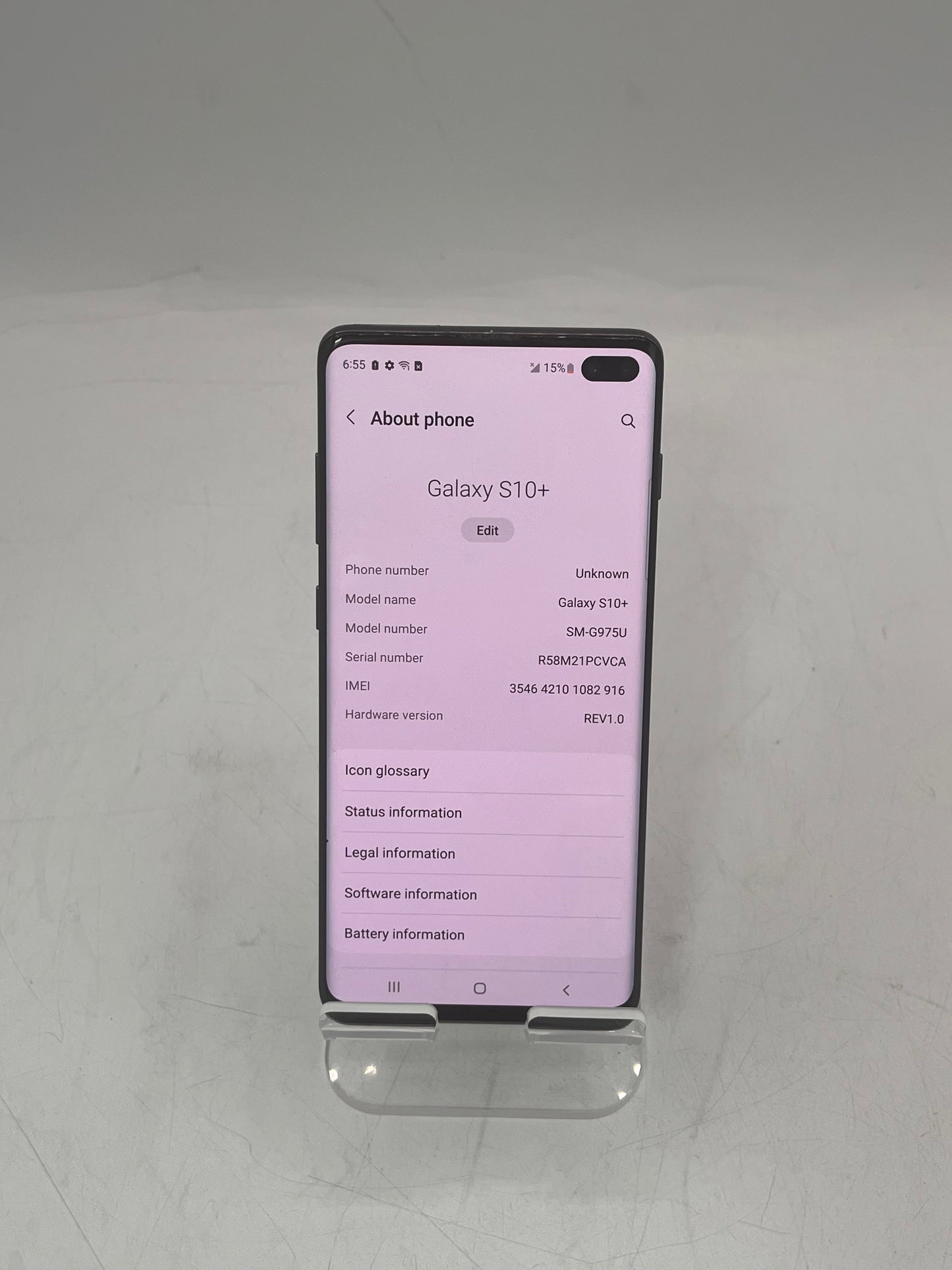 Unlocked Samsung Galaxy S10+ SM-G975U1 8GB 512GB Ceramic Black Free Shipping