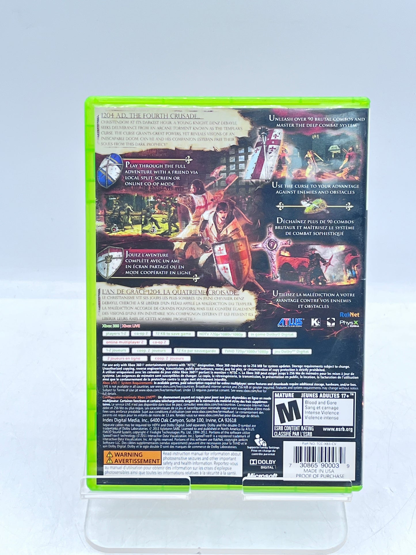 The Cursed Crusade  Xbox 360 Video Game