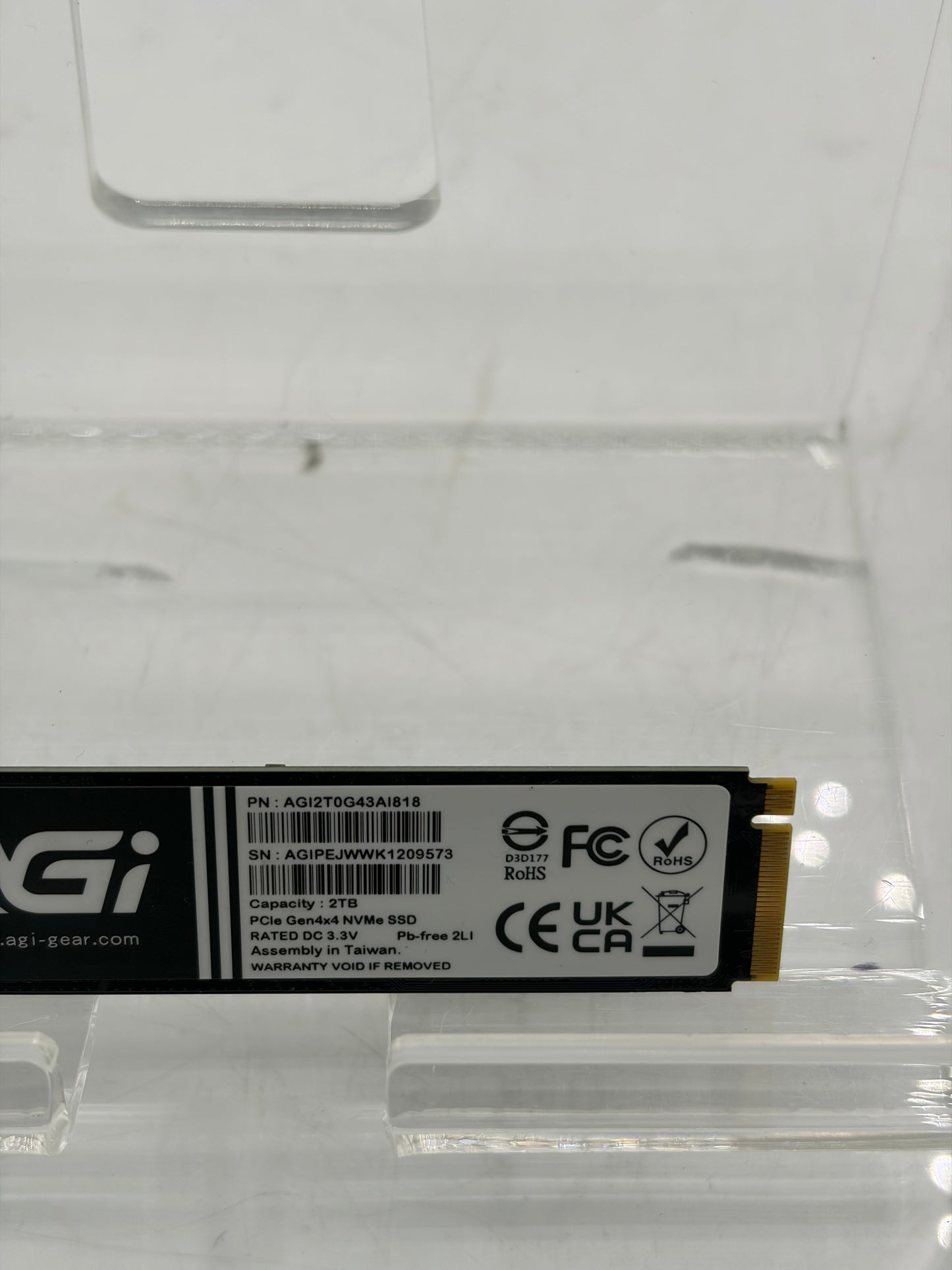 AGi AGI2T0G43AI818 2TB M.2 NVMe Gen 4.0 x 4 SSD