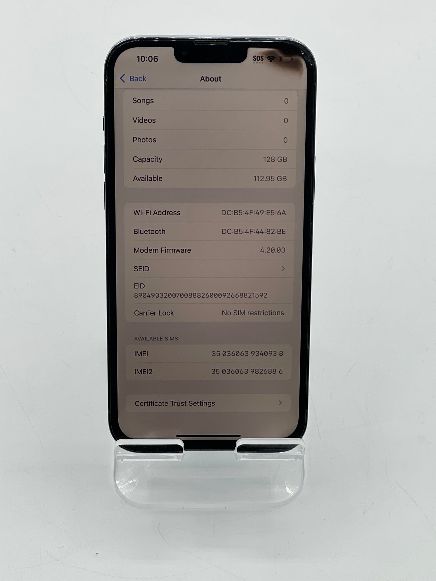 Unlocked Apple iPhone 13 Pro Max 6.7" 128GB Blue A2484 MLEG3LL/A