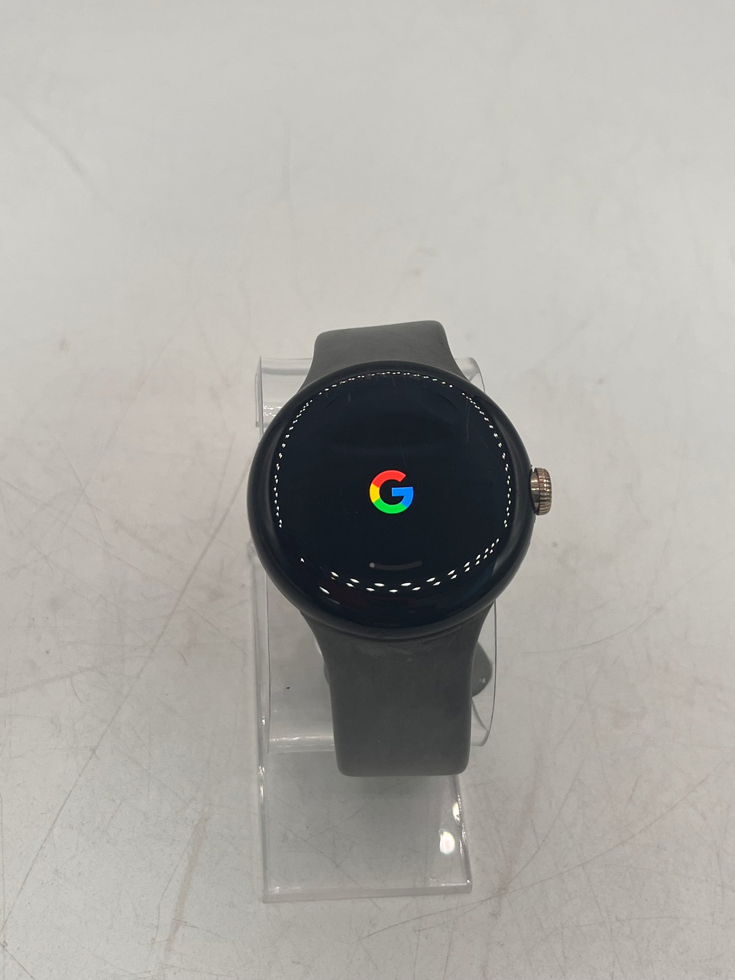 Google Pixel Watch 1st Gen Matte Black Stainless Steel w/ Charger Tested Free Shipping