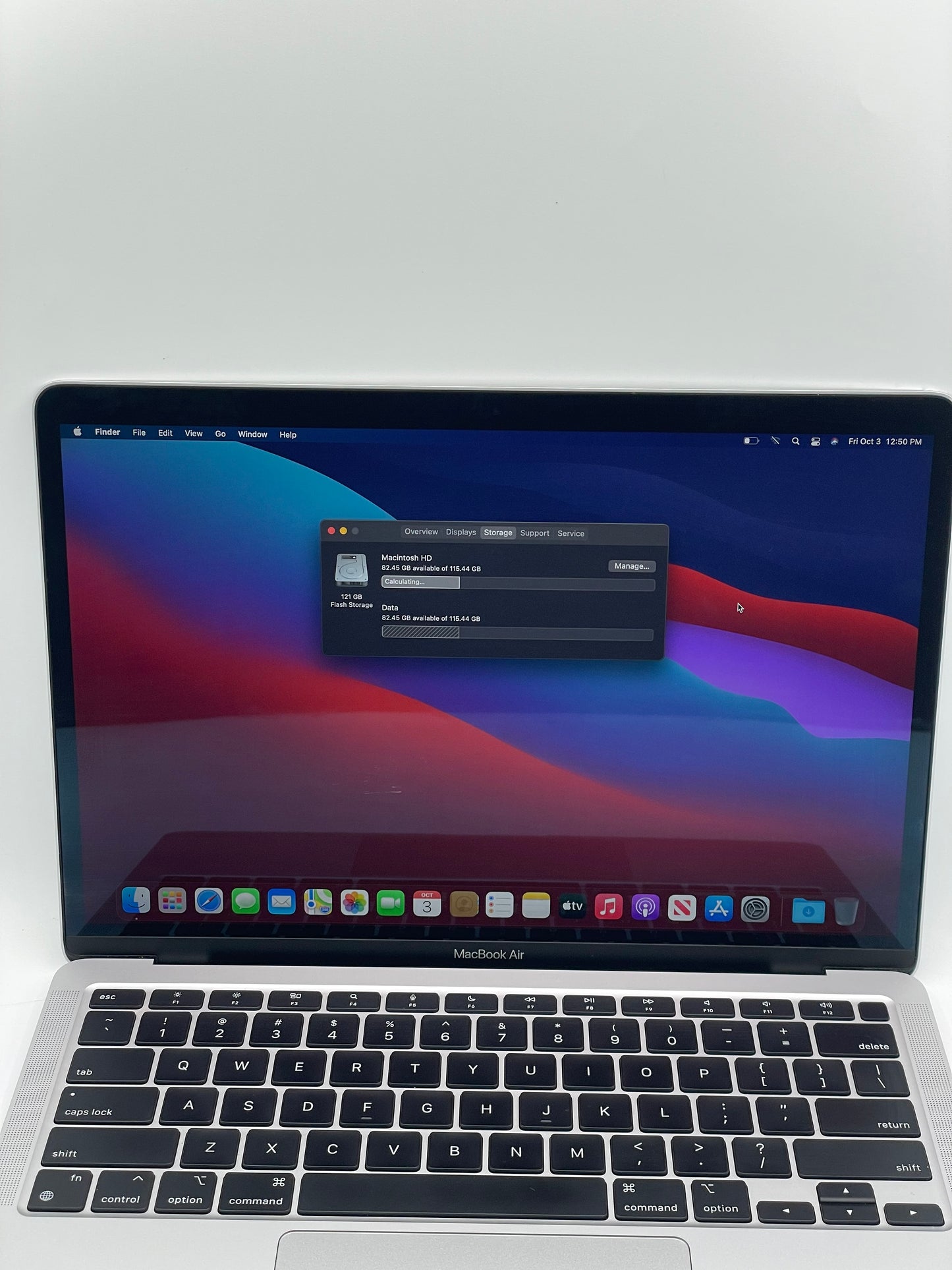 2020 Apple MacBook Air 13.3" M1 7C 8GB 128GB A2337 REMOTELY MANAGED