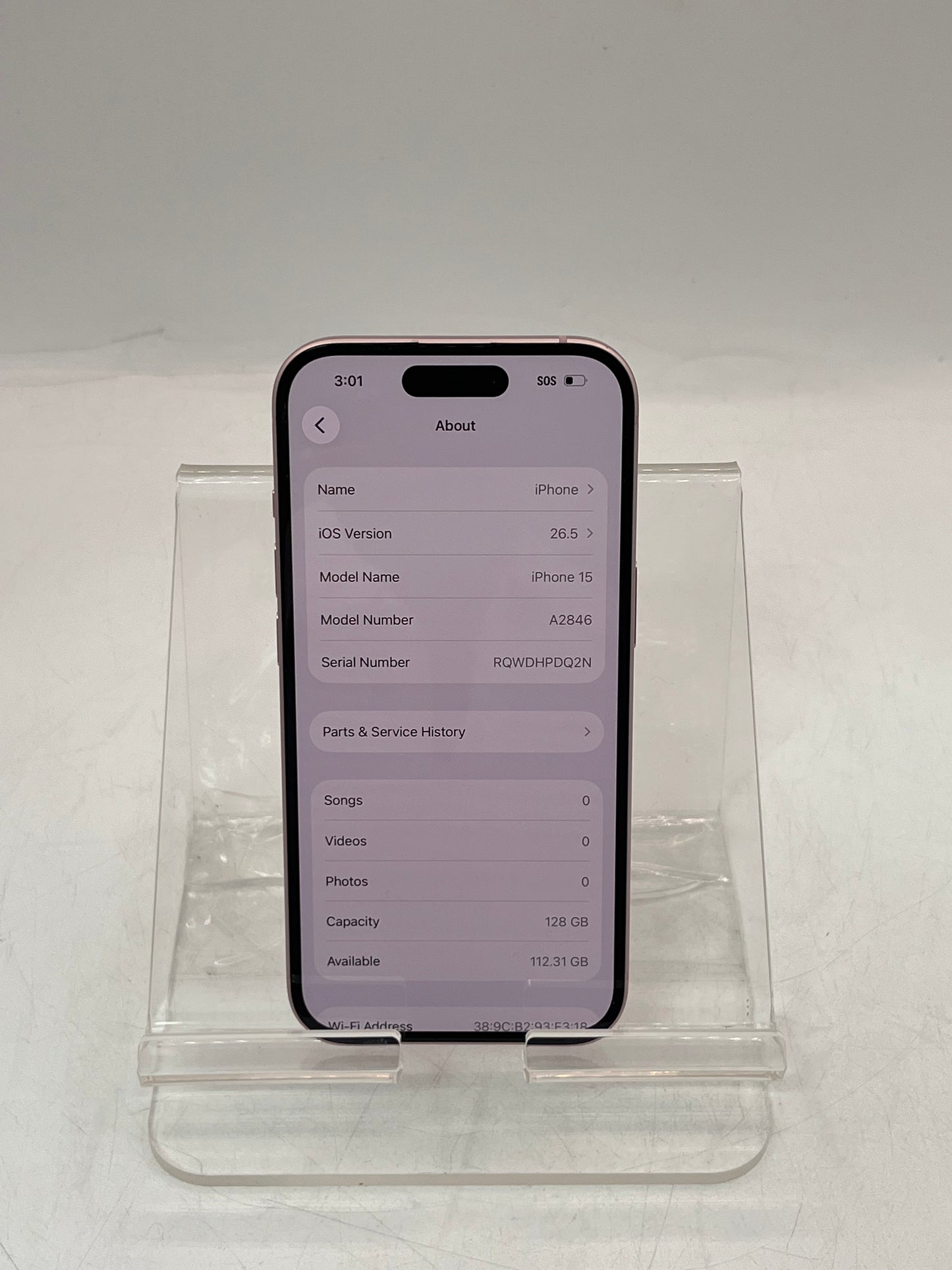 AT&T Apple iPhone 15 MTLW3LL/A A2846 128GB Pink
