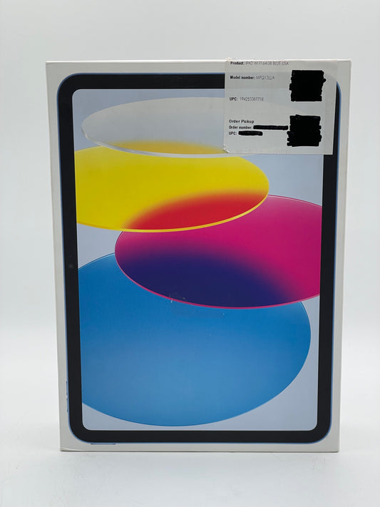 NEW & Sealed Apple iPad 10th Gen. 64GB A2696 MPQ13LL/A  WiFi 10.9" Tablet - Blue