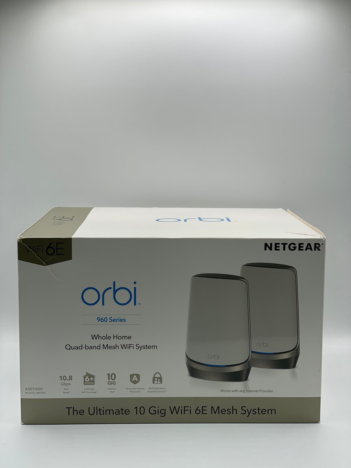 Netgear Orbi 960 10.8 Gbps 4-Ports 2.5 Gbps Wireless Router - RBKE962 AXE11000