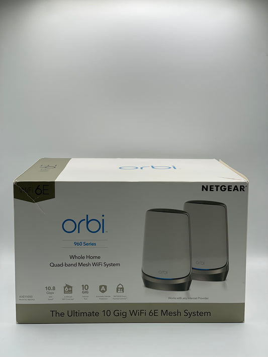 Netgear Orbi 960 10.8 Gbps 4-Ports 2.5 Gbps Wireless Router - RBKE962 AXE11000