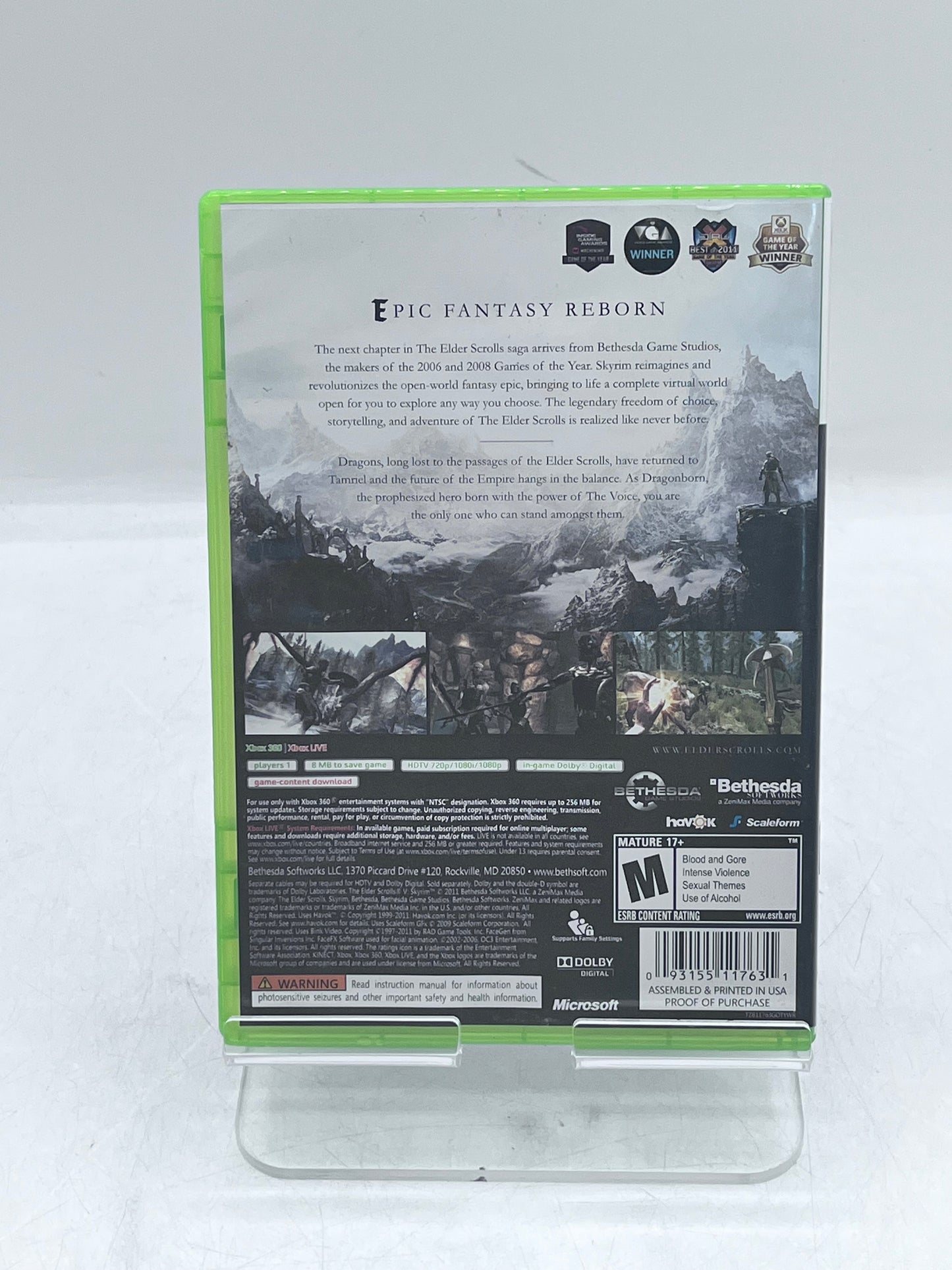 Elder Scrolls V: Skyrim - Xbox 360 Video Game - Free Shipping!