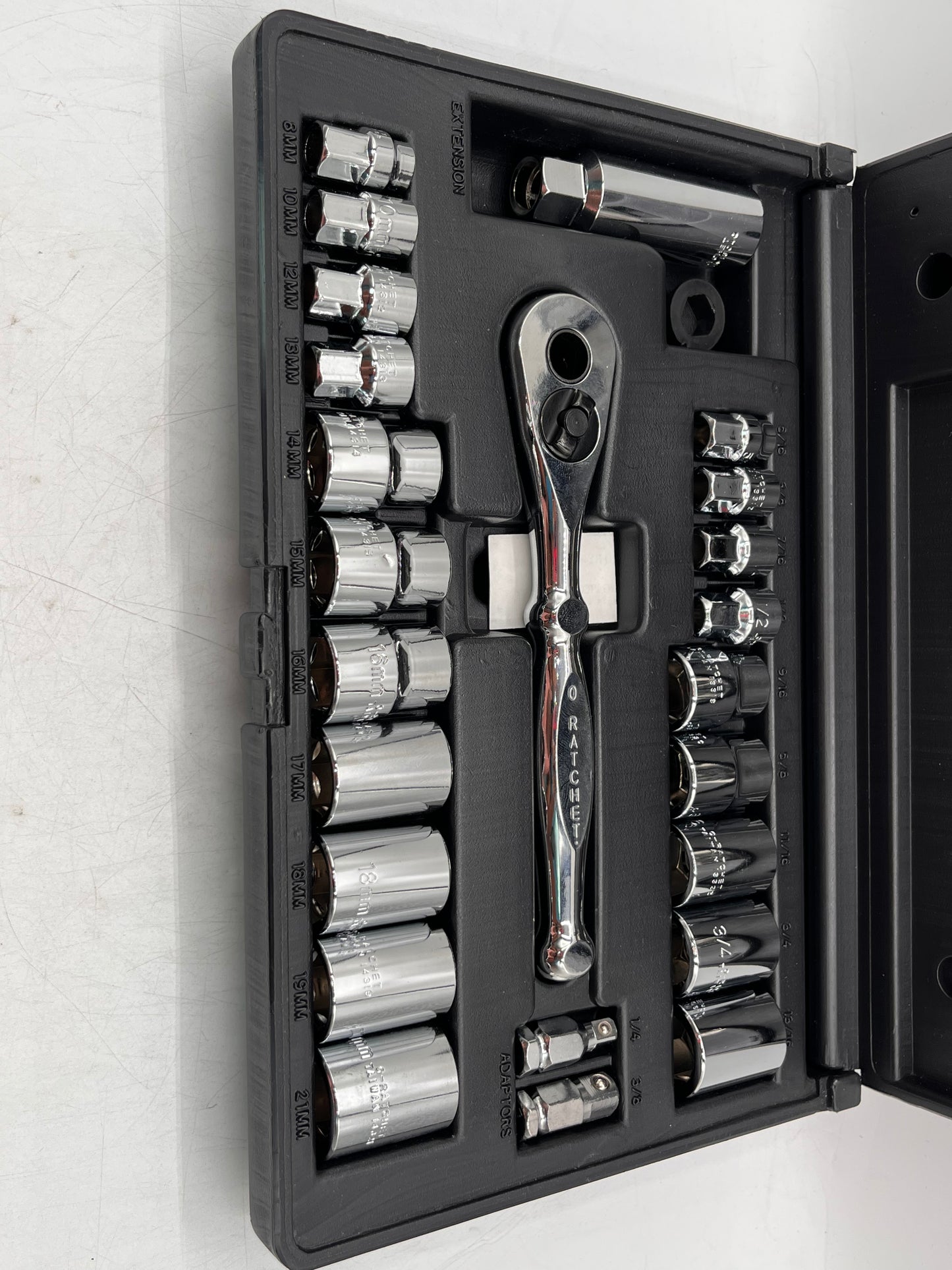 O.RATCHET 26 PC. SET NO.34769 HEXX DRIVE SET Silver