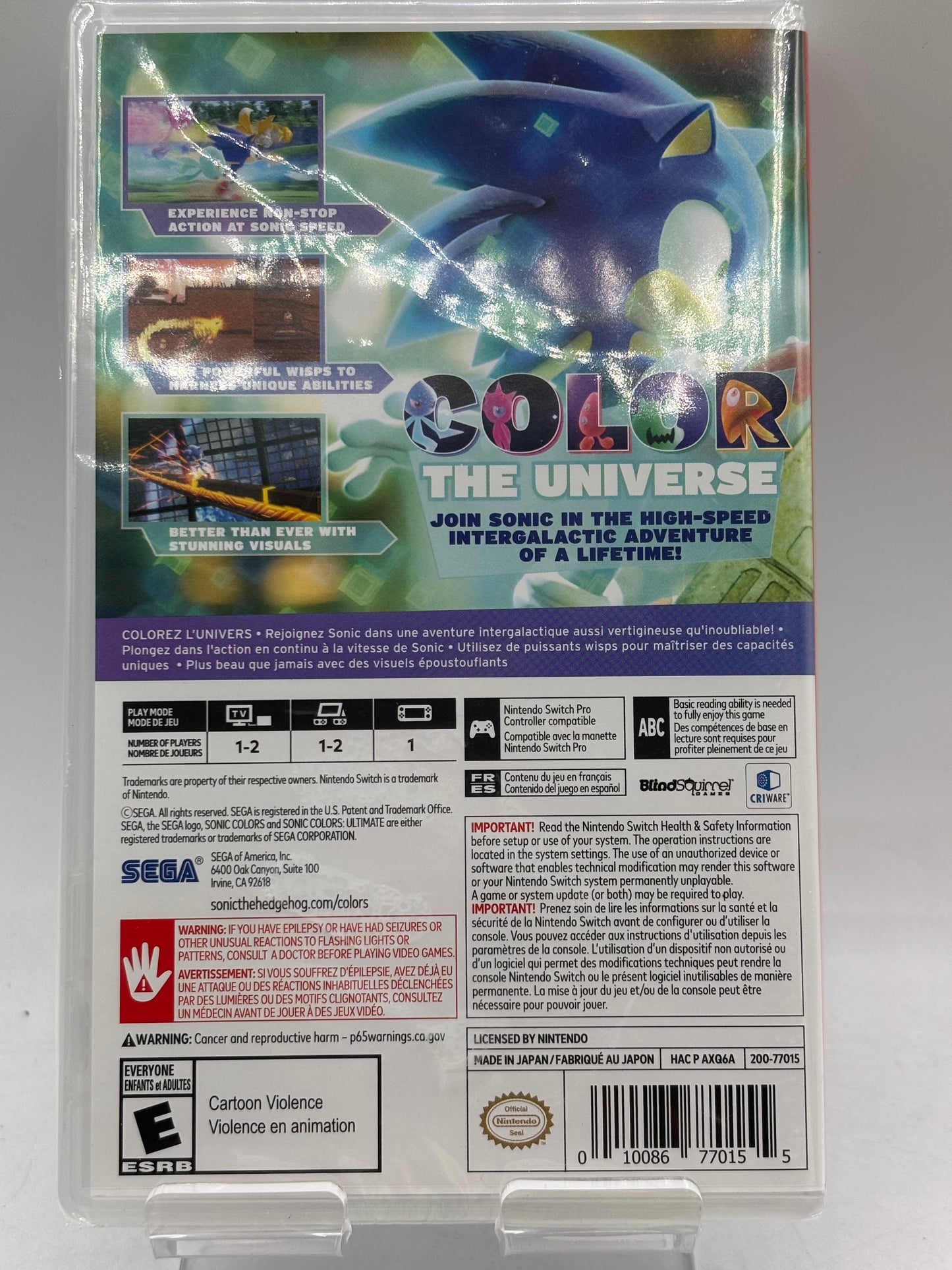 Sonic Colors Ultimate: Launch Edition--Nintendo Switch, NEW (FREE SHIPPING)