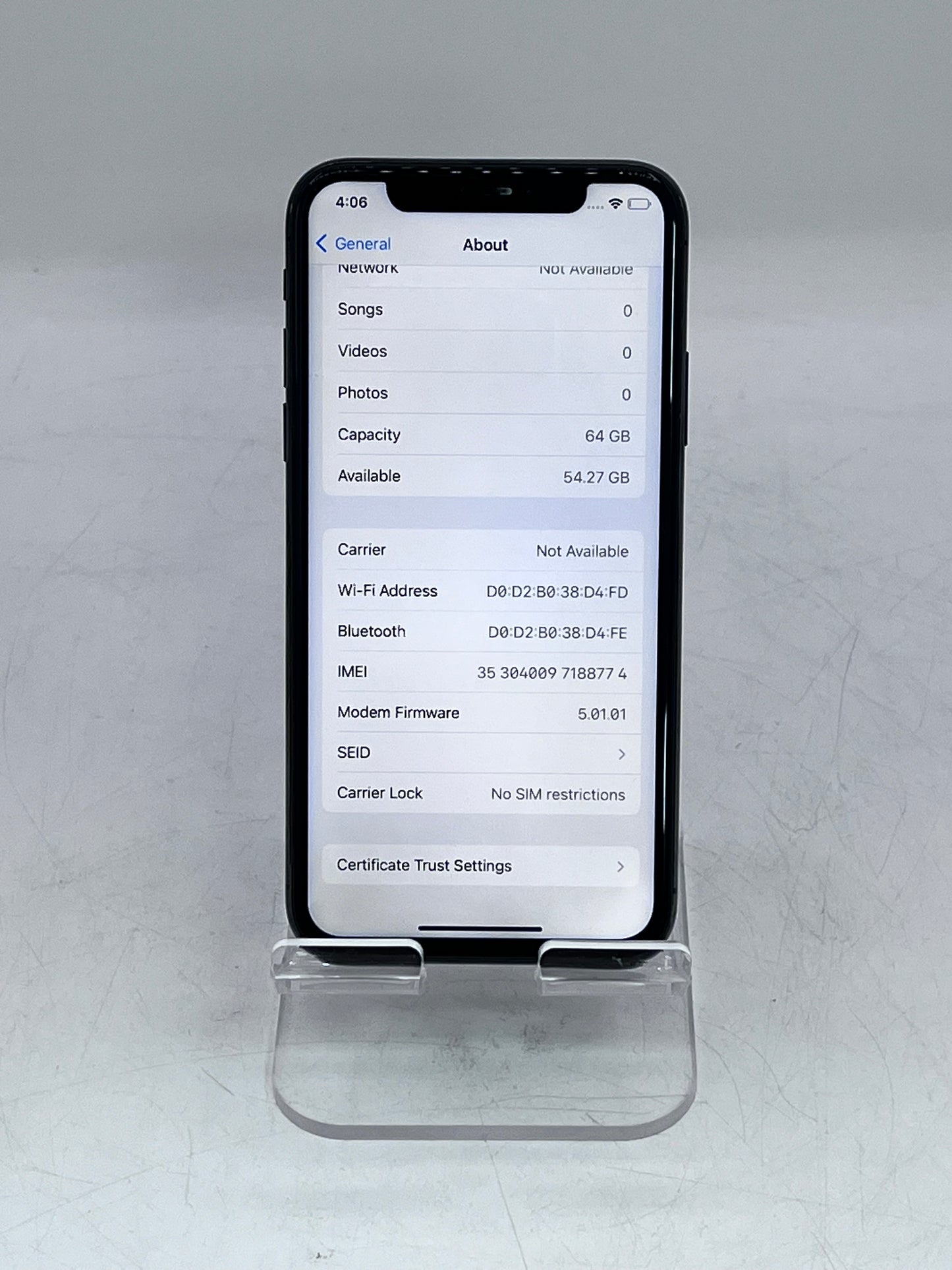 Apple iPhone X - 64 GB - Space Gray/ Broken Condition