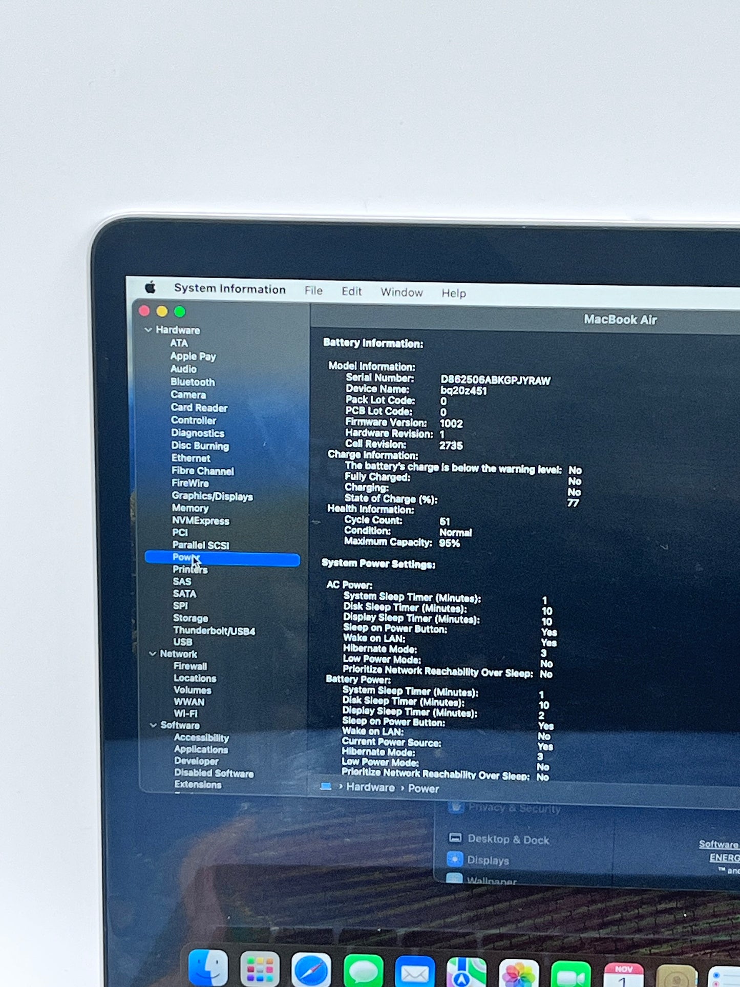 2020 Apple MacBook Air 13.3" 8C M1 7C GPU 8GB 256GB A2337 REMOTELY MANAGED