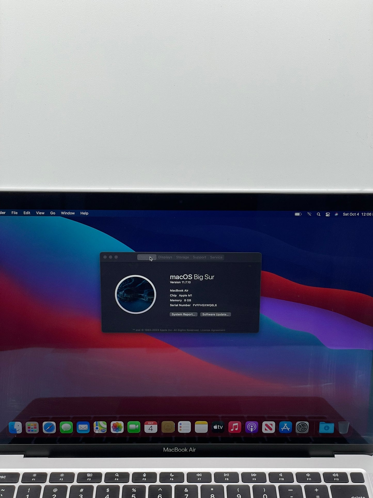 2020 Apple MacBook Air 13.3" M1 7C 8GB 128GB A2337 REMOTELY MANAGED