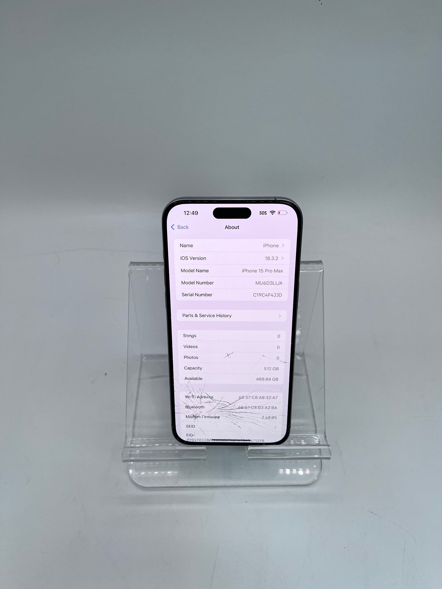 Unlocked Apple iPhone 15 Pro Max A2849 MU6D3LL/A 512GB Natural Titanium