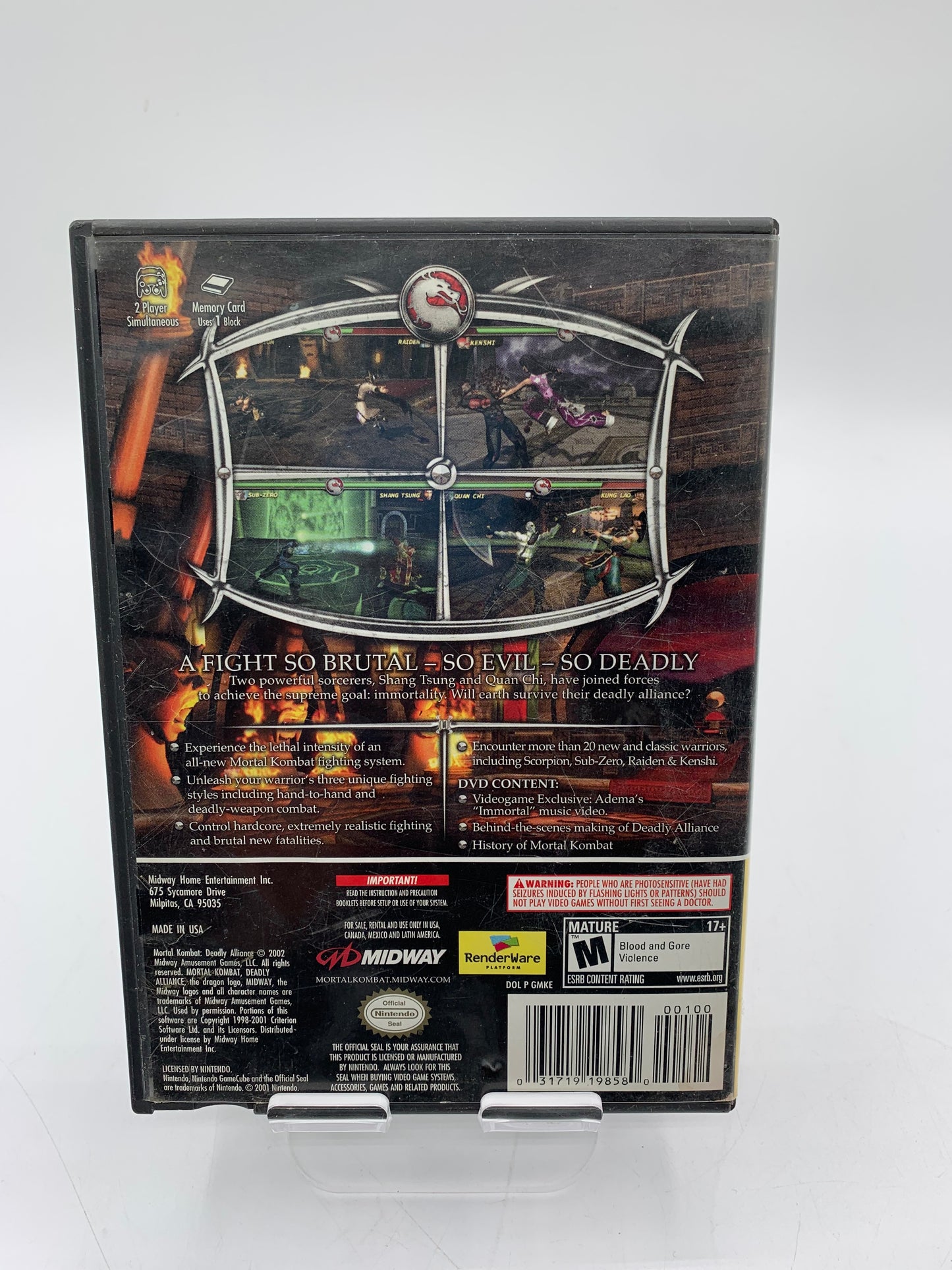 Mortal Kombat Deadly Alliance - GameCube Video Game - Free Shipping!