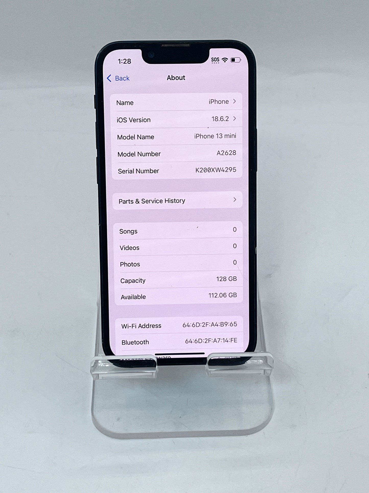 Unlocked Apple iPhone 13 Mini MLK03BZ/A A2628 128GB - Blue