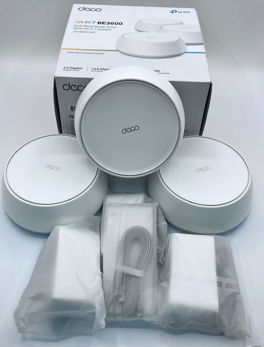 TP-Link Deco BE3600 WiFi 7 Mesh System 3-Pack White
